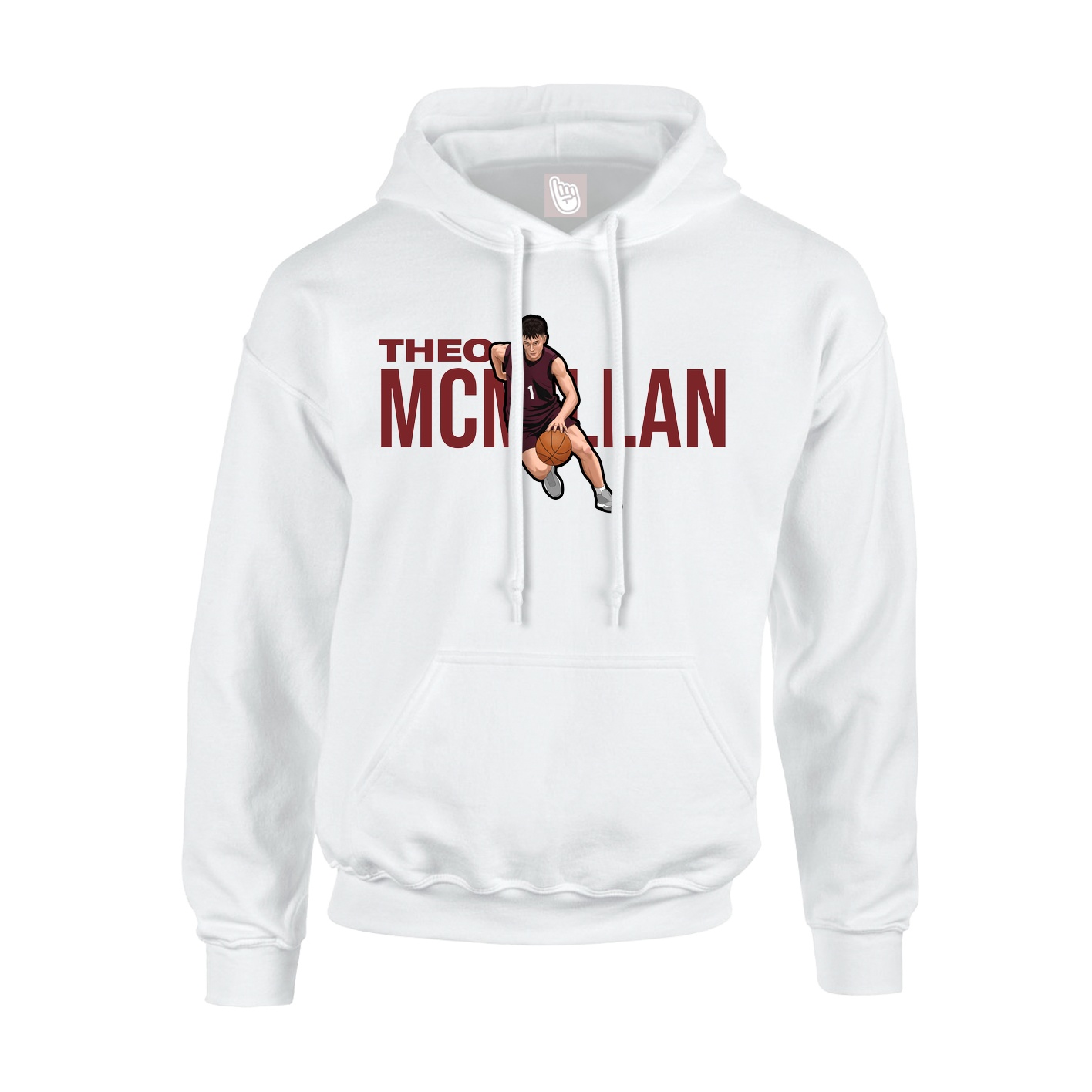 Youth Hoodie — Player Name in White