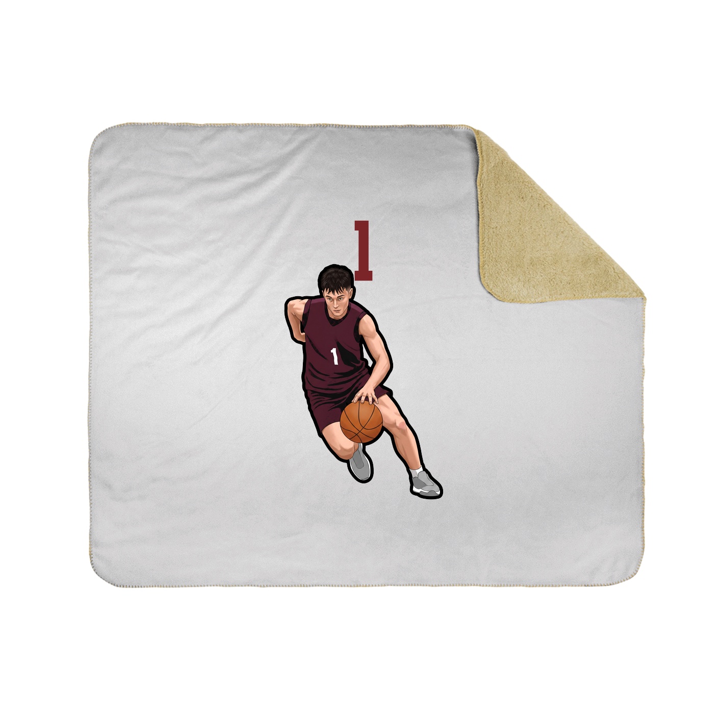 Throw Blanket — Number Top in White