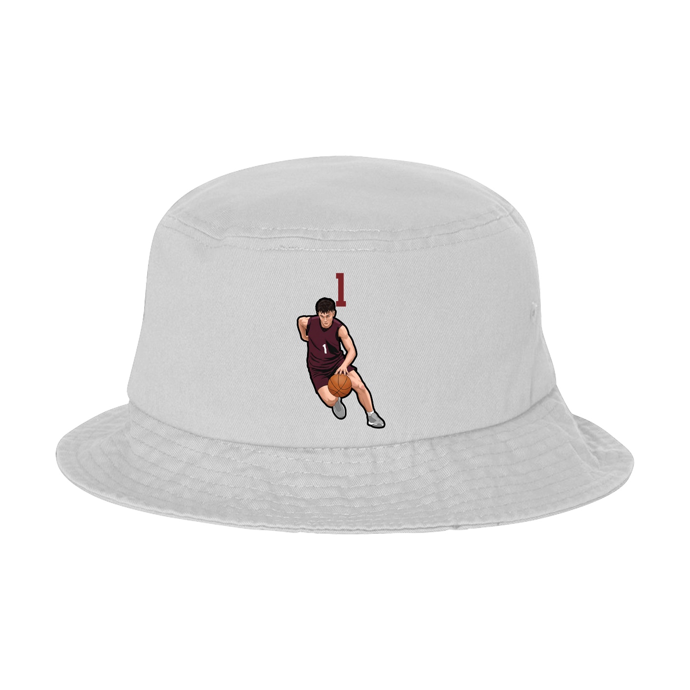Bucket Cap — Number Top in White