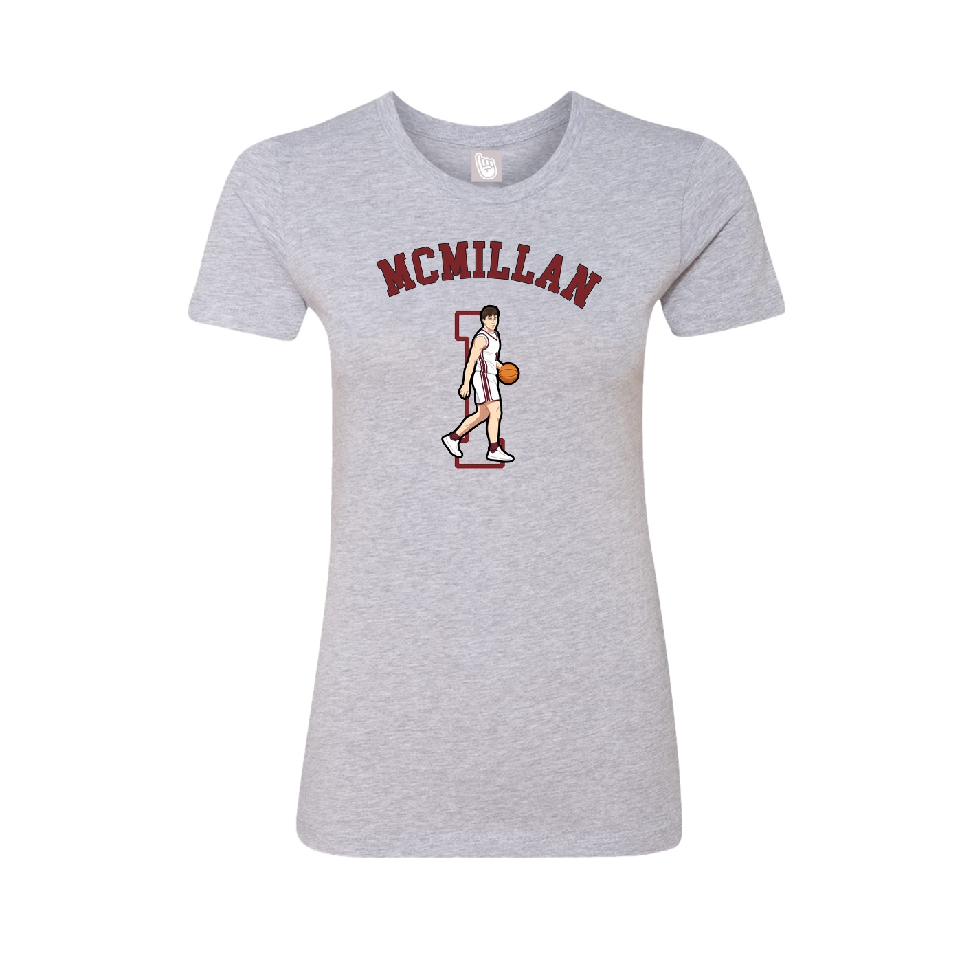 Fitted Women's Tee — Shirsey Arch in Grey