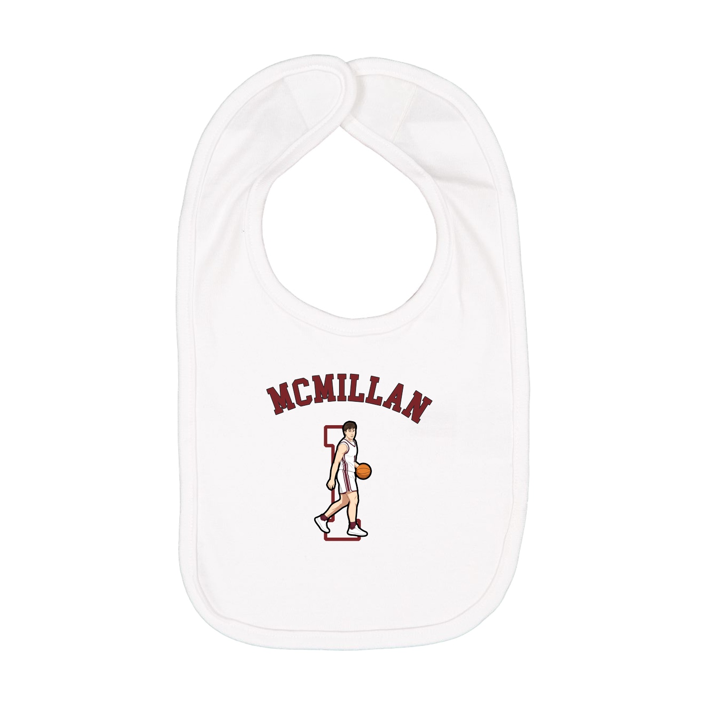 Infant Bib — Shirsey Arch in White