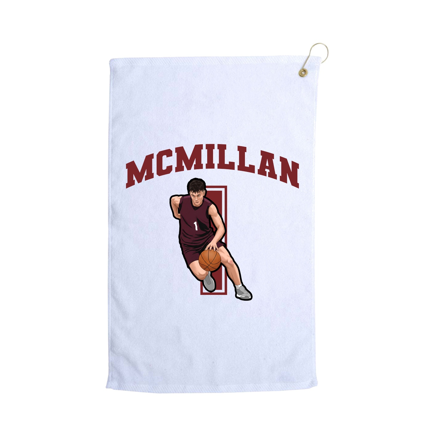 Golf Towel — Number in White