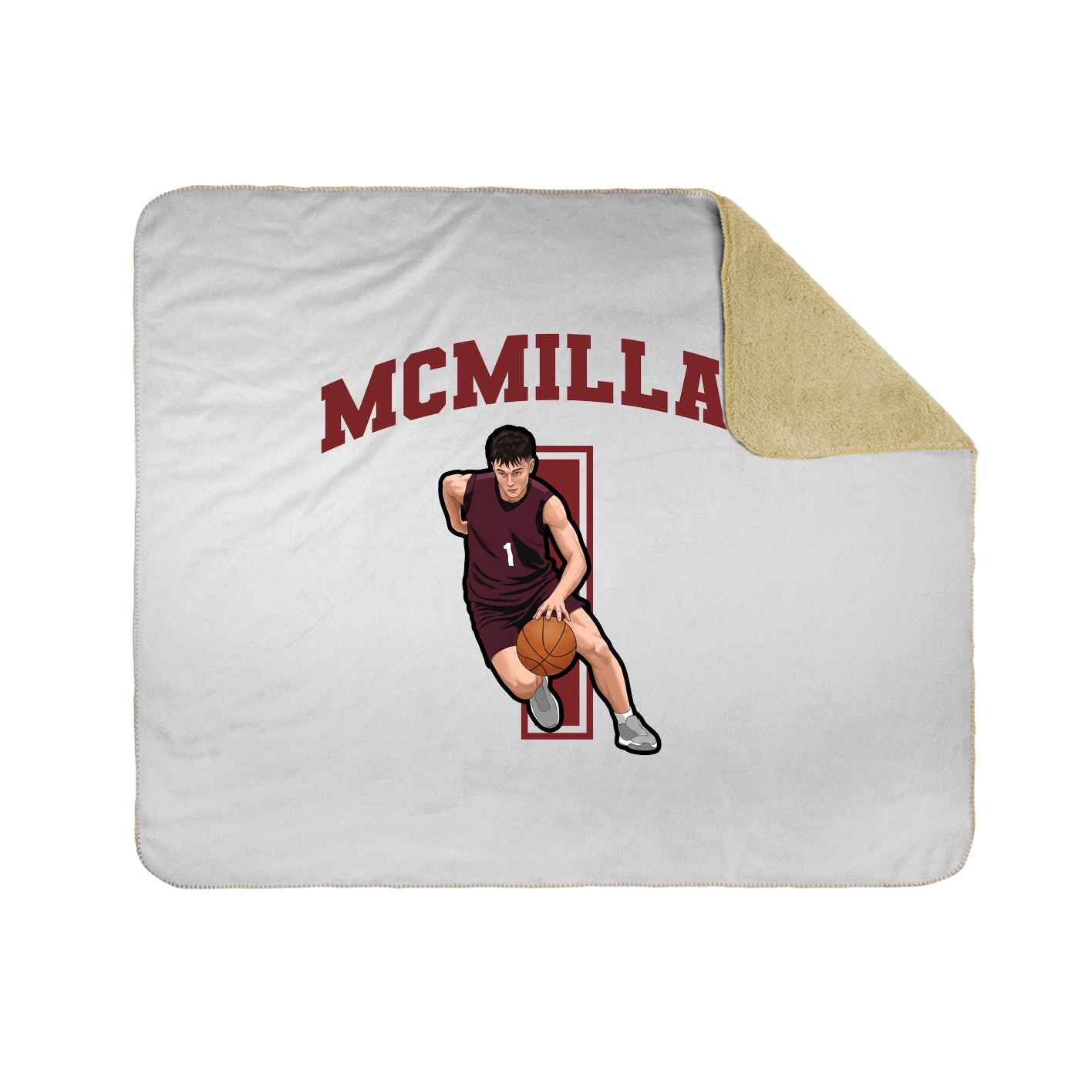 Throw Blanket — Number in White
