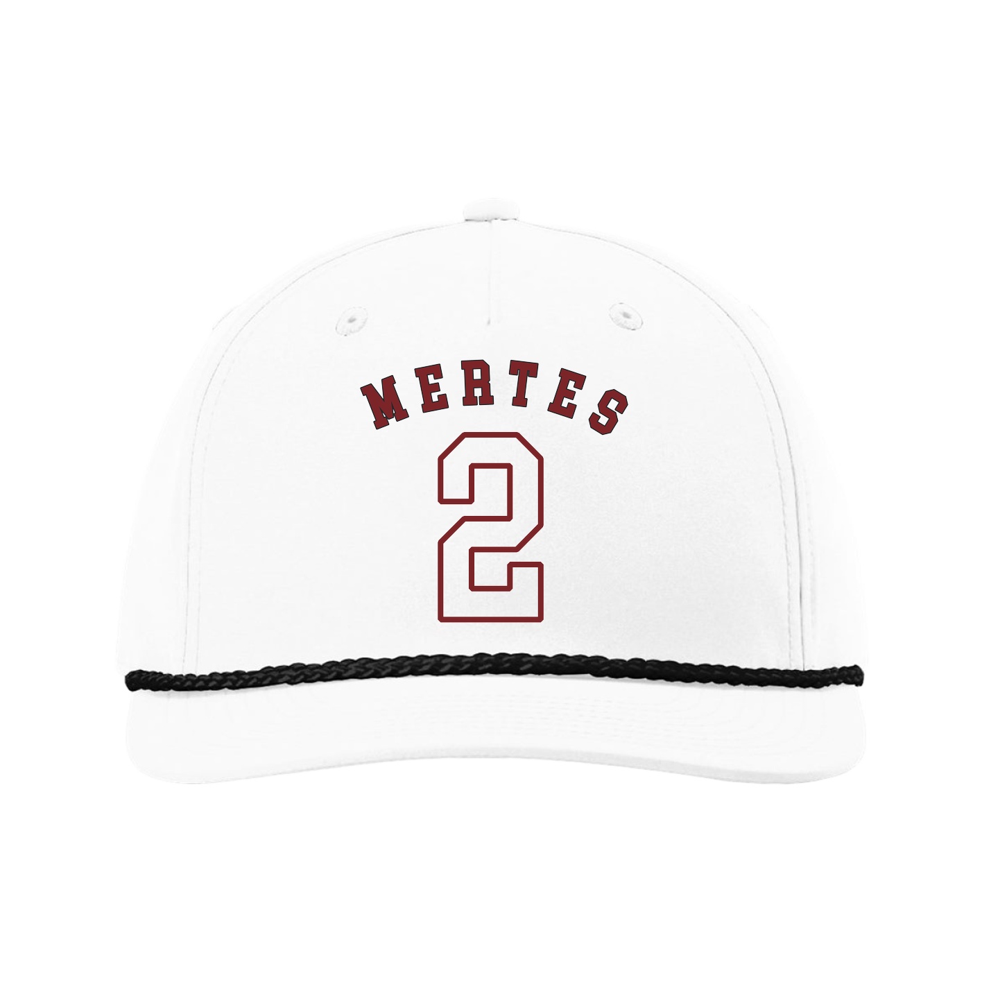Five-Panel Classic Rope Cap — Shirsey Arch in White