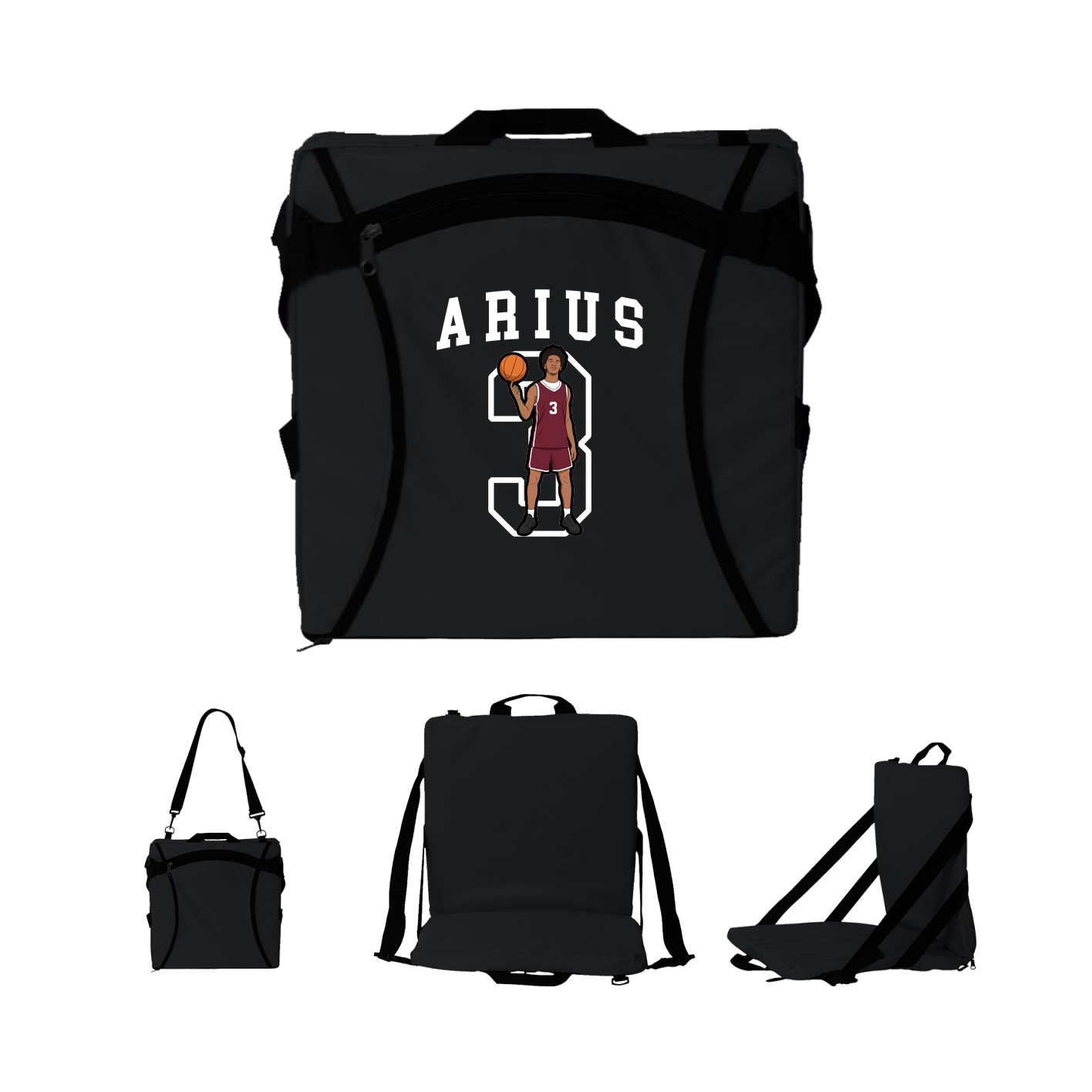Folding Stadium Seat — Shirsey in Black