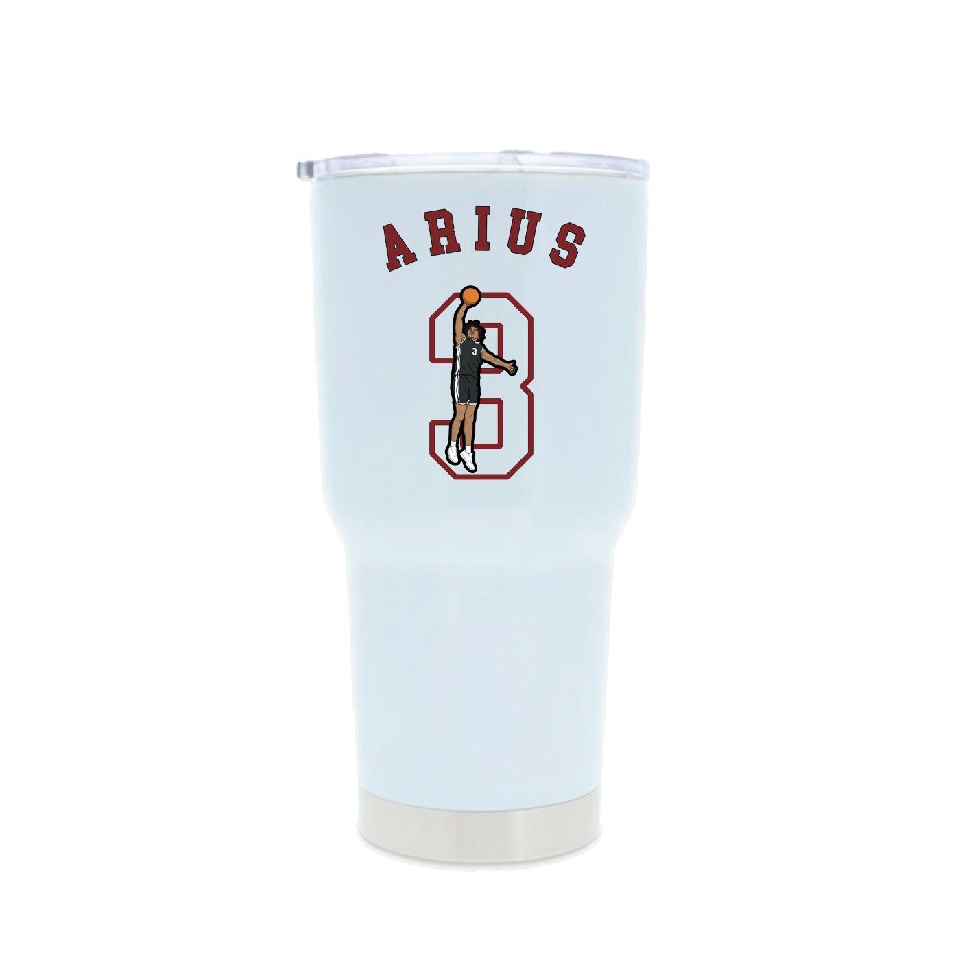 30oz Stainless Steel Tumbler — Shirsey Arch in White