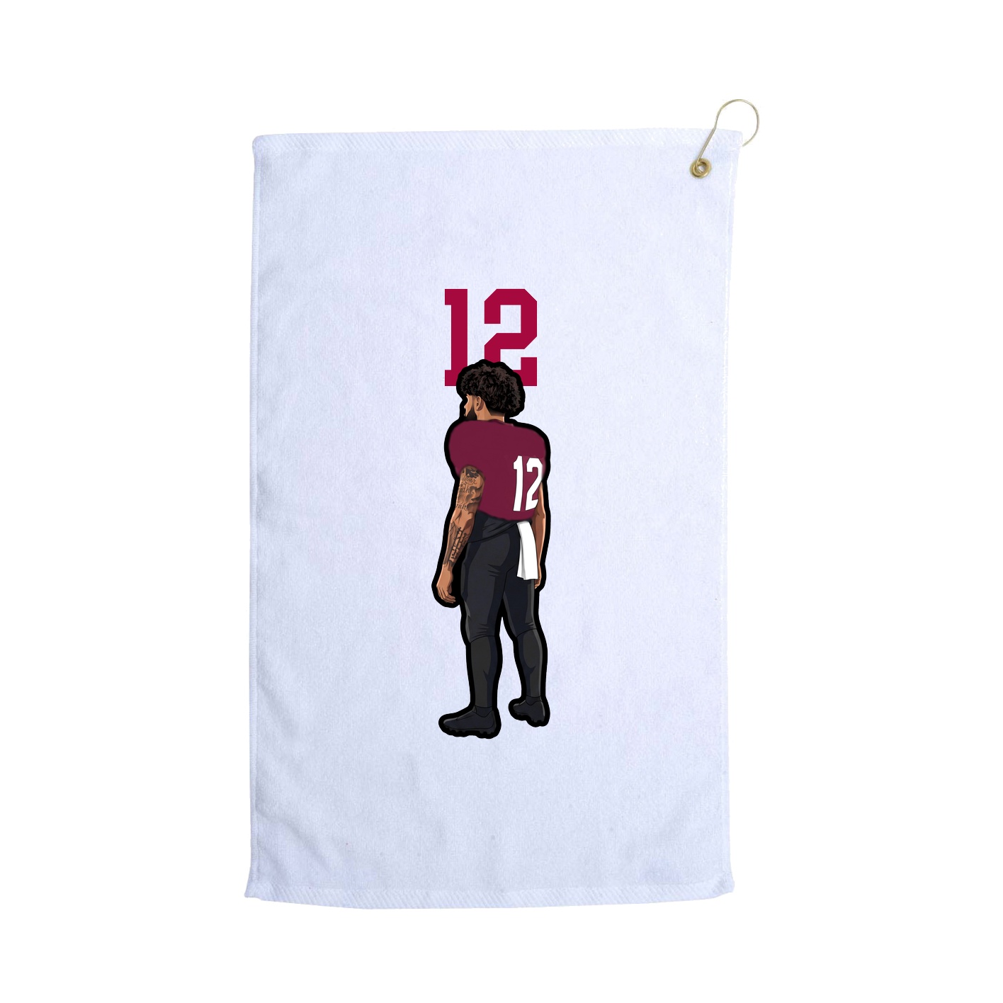 Golf Towel — Number Top in White