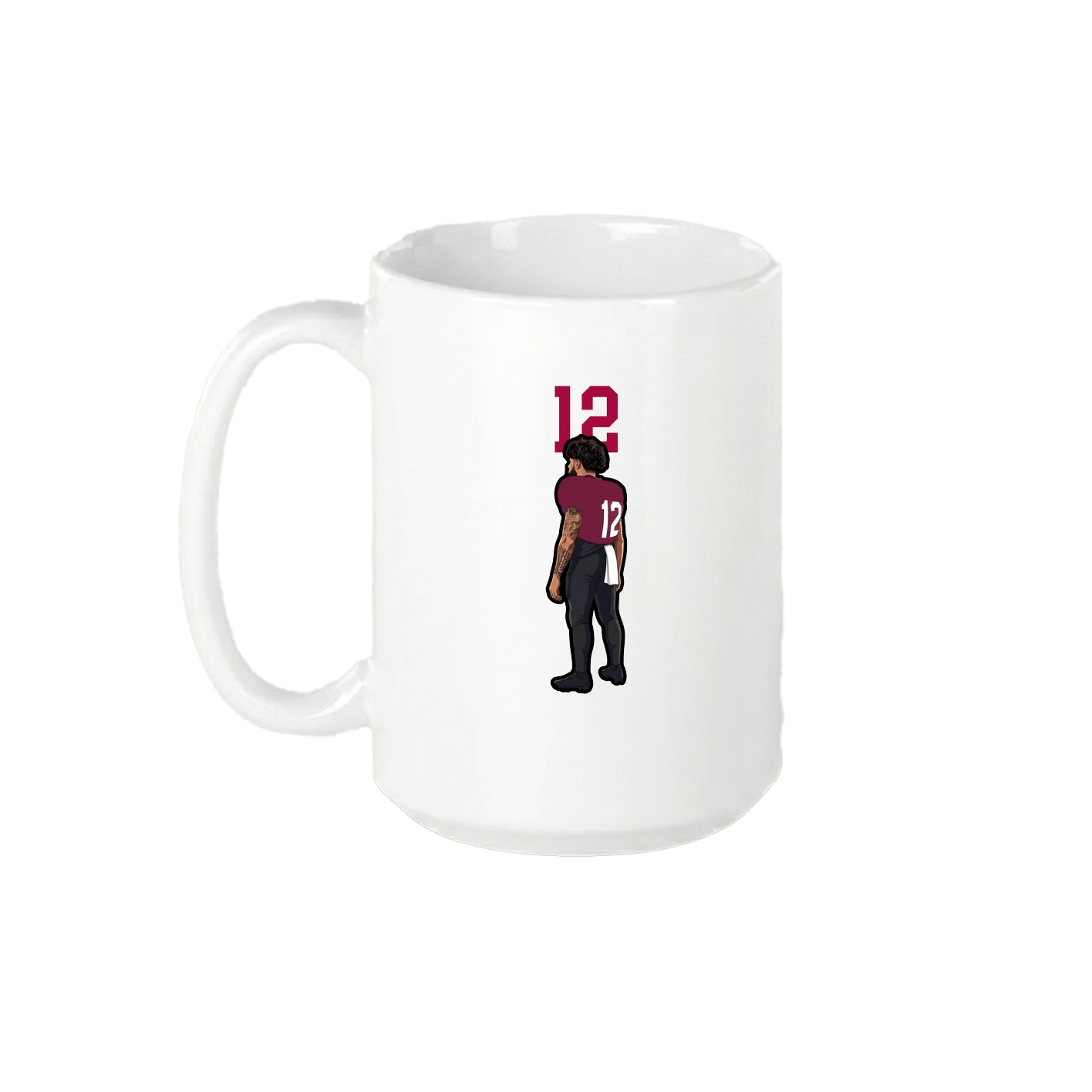 15oz Coffee Mug — Number Top in White