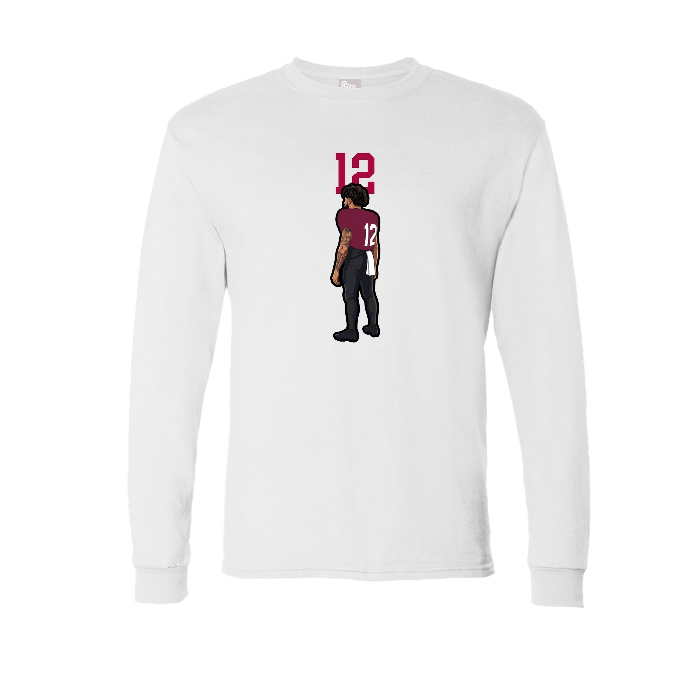 Long Sleeve Tee — Number Top in White