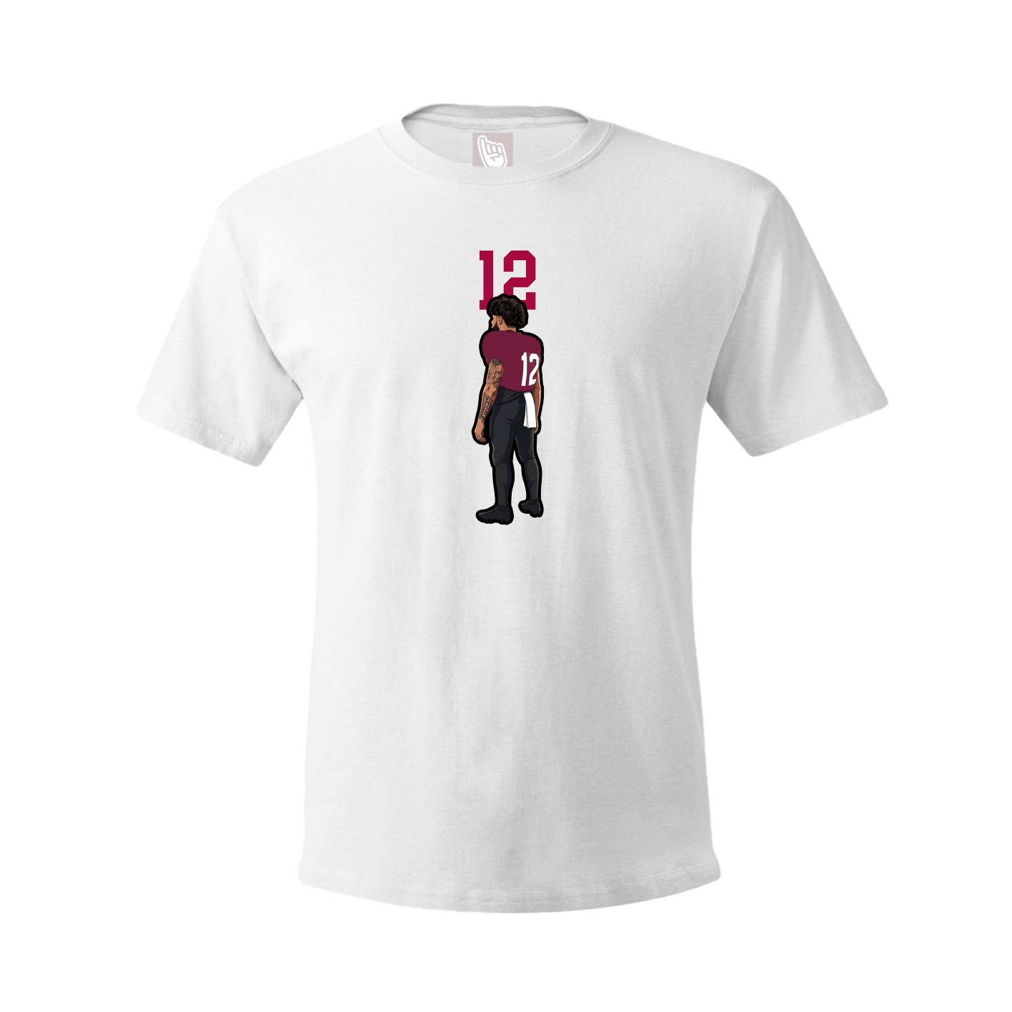 Youth Tee — Number Top in White