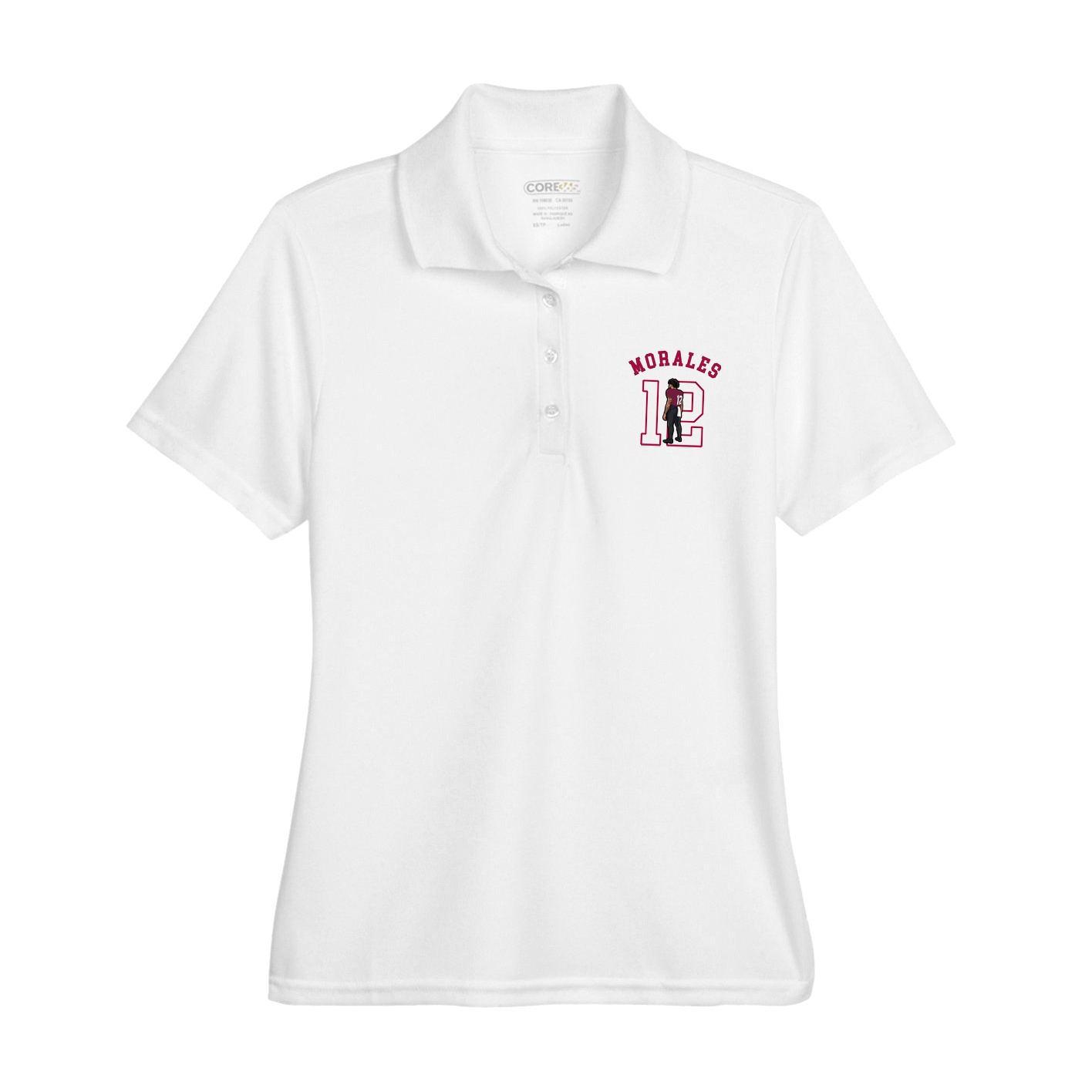 Womens Performance Polo — Shirsey Arch in White
