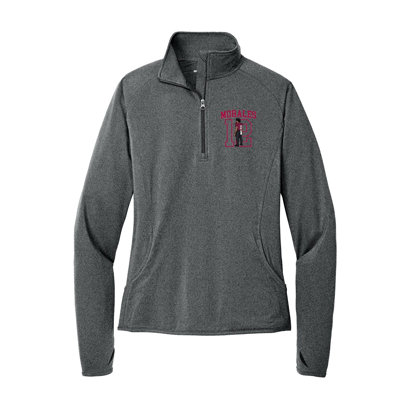 Women's Q-Zip Pullover — Shirsey in Grey
