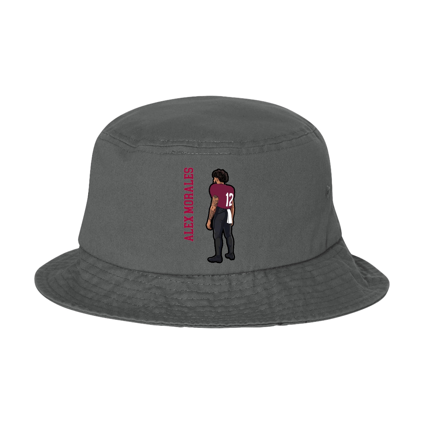 Bucket Cap — Name Vertical in Grey