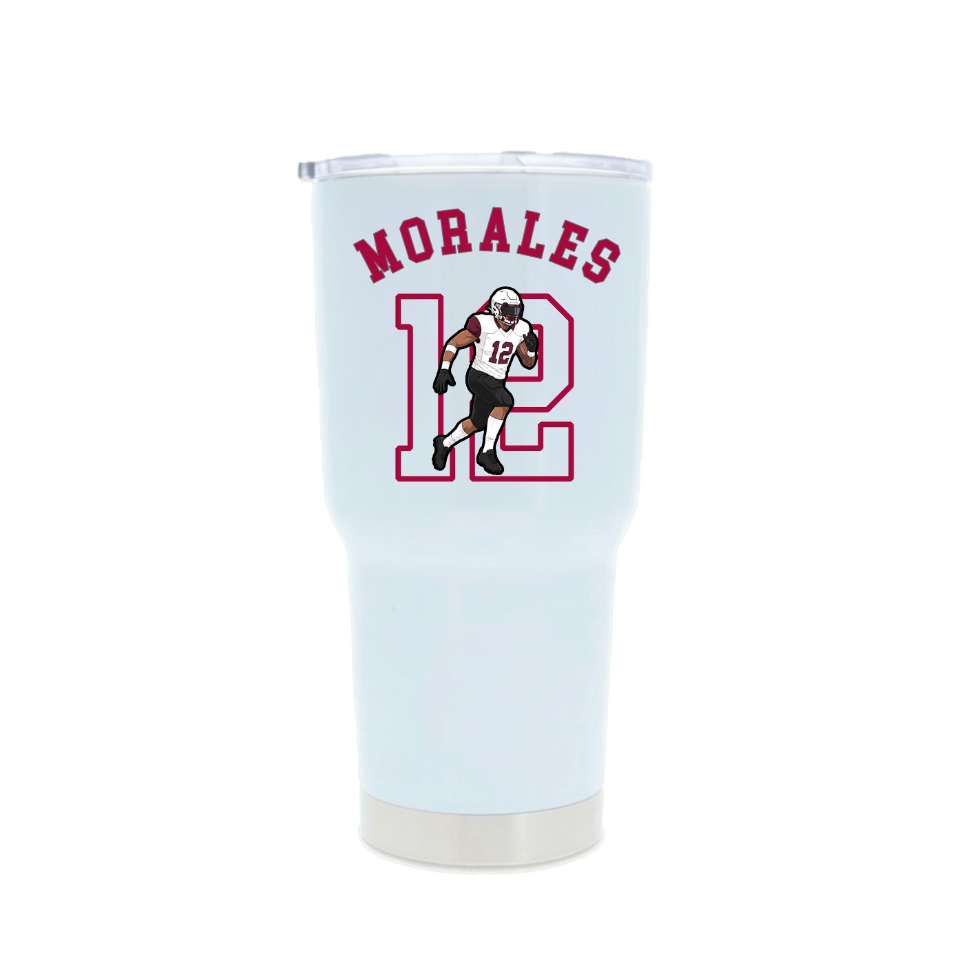30oz Stainless Steel Tumbler — Shirsey Arch in White