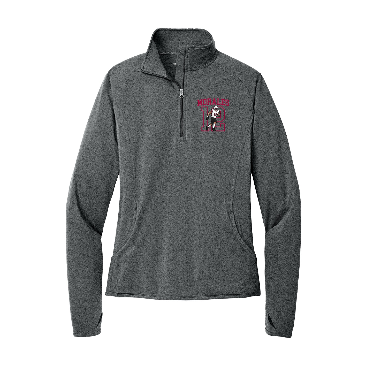 Women's Q-Zip Pullover — Shirsey in Grey