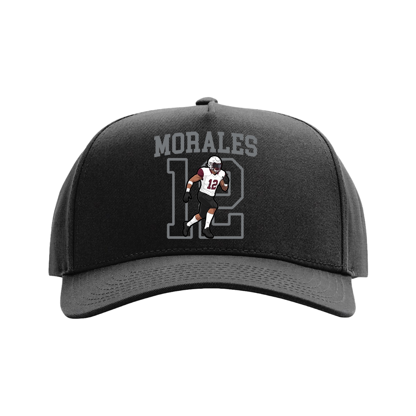 Full Fabric Five-Panel Champ Cap — Shirsey in Black