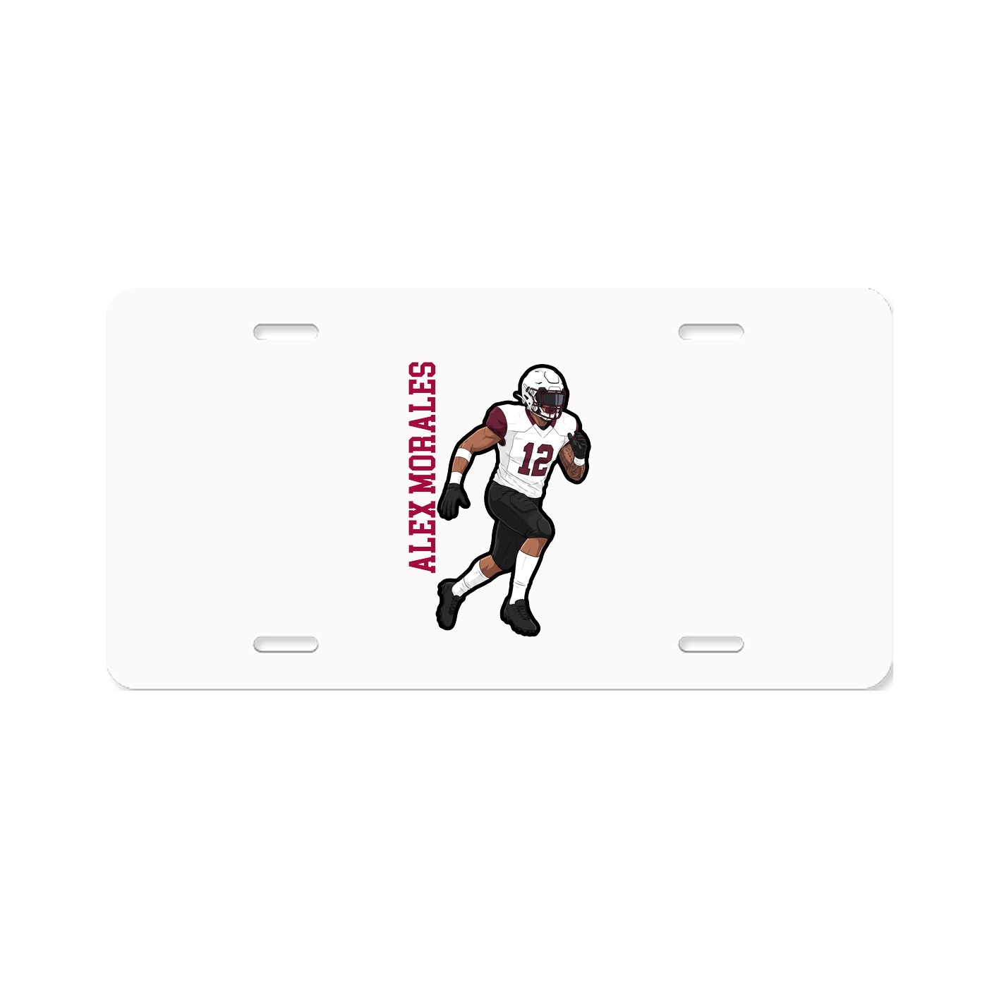 License Plate — Name Vertical in Classic