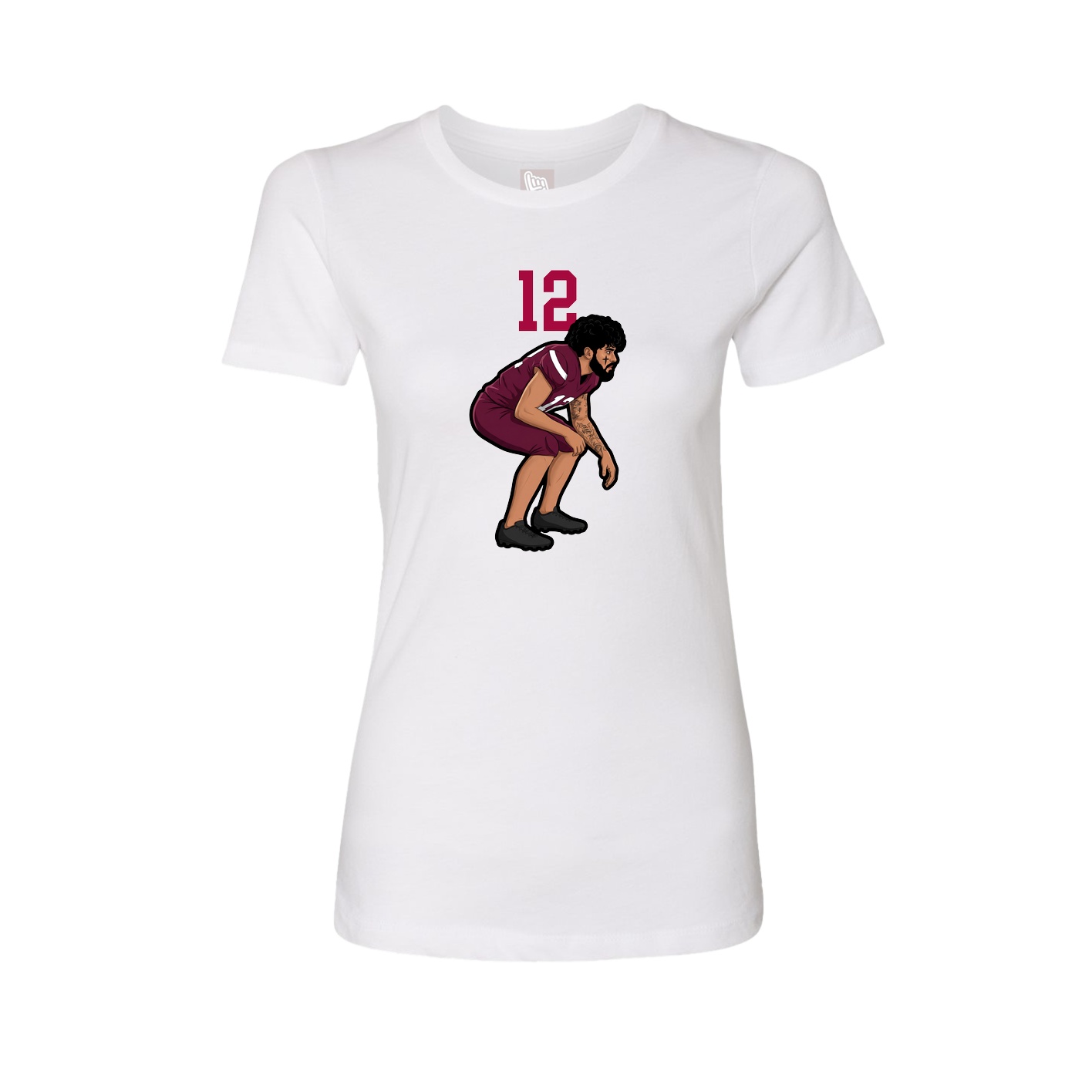 Womens Tee — Number Top in White