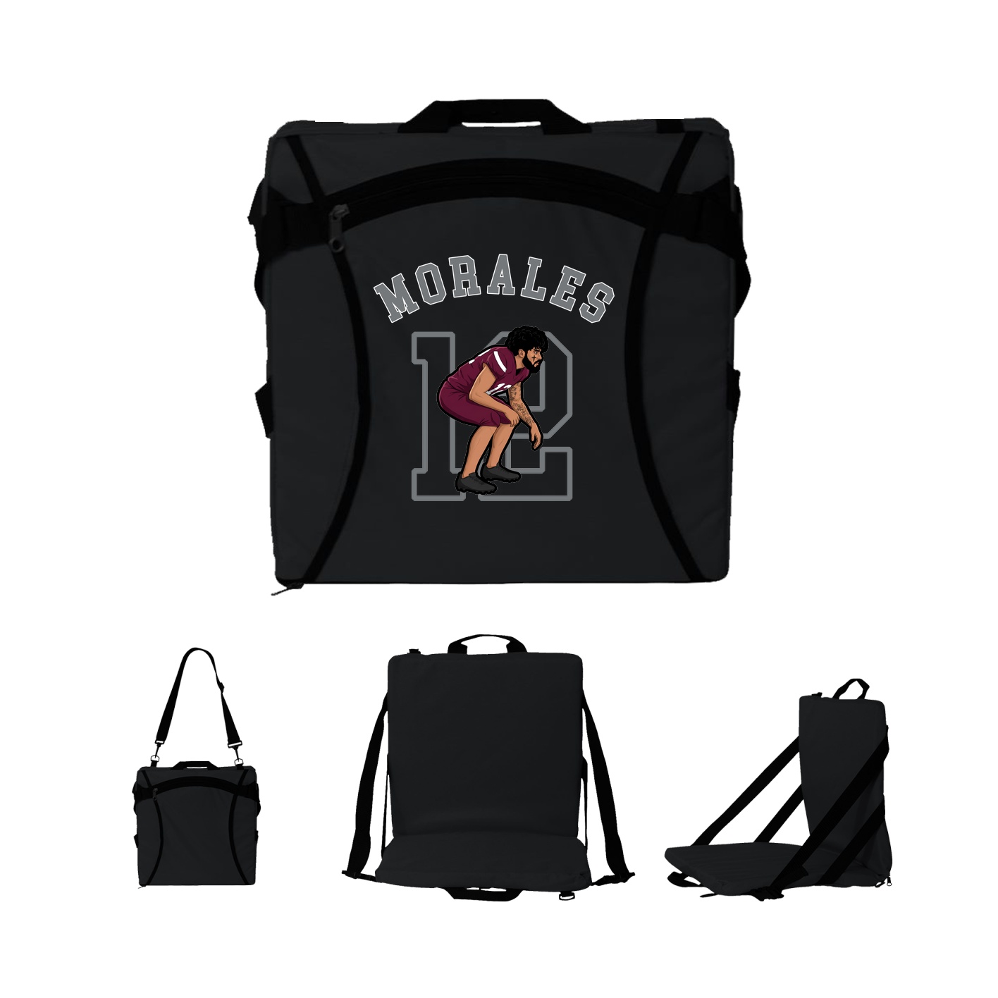 Folding Stadium Seat — Shirsey Arch in Black