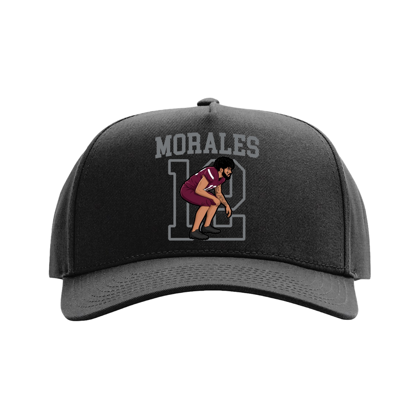 Full Fabric Five-Panel Champ Cap — Shirsey in Black