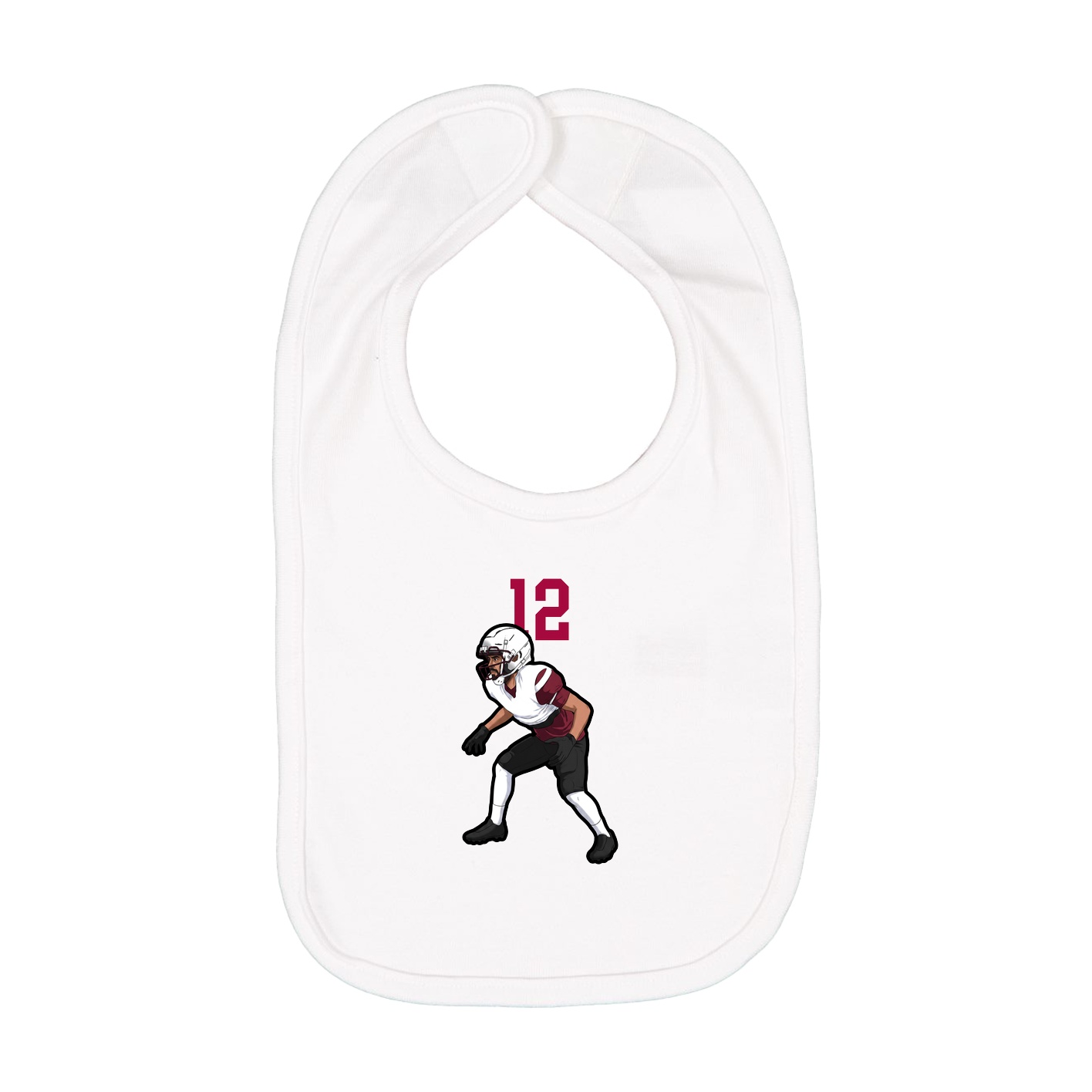 Infant Bib — Number Top in White