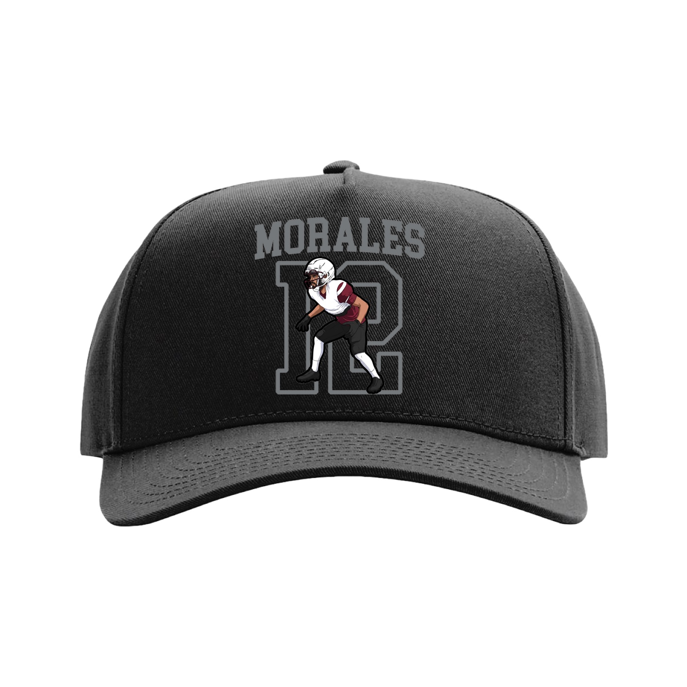 Full Fabric Five-Panel Champ Cap — Shirsey in Black