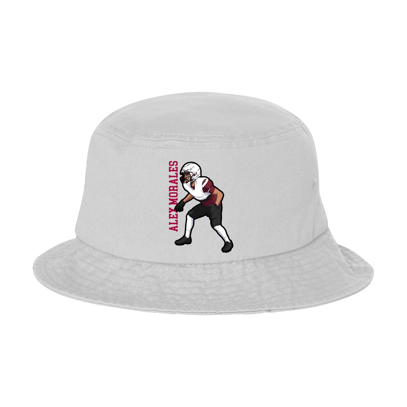 Bucket Cap — Name Vertical in White