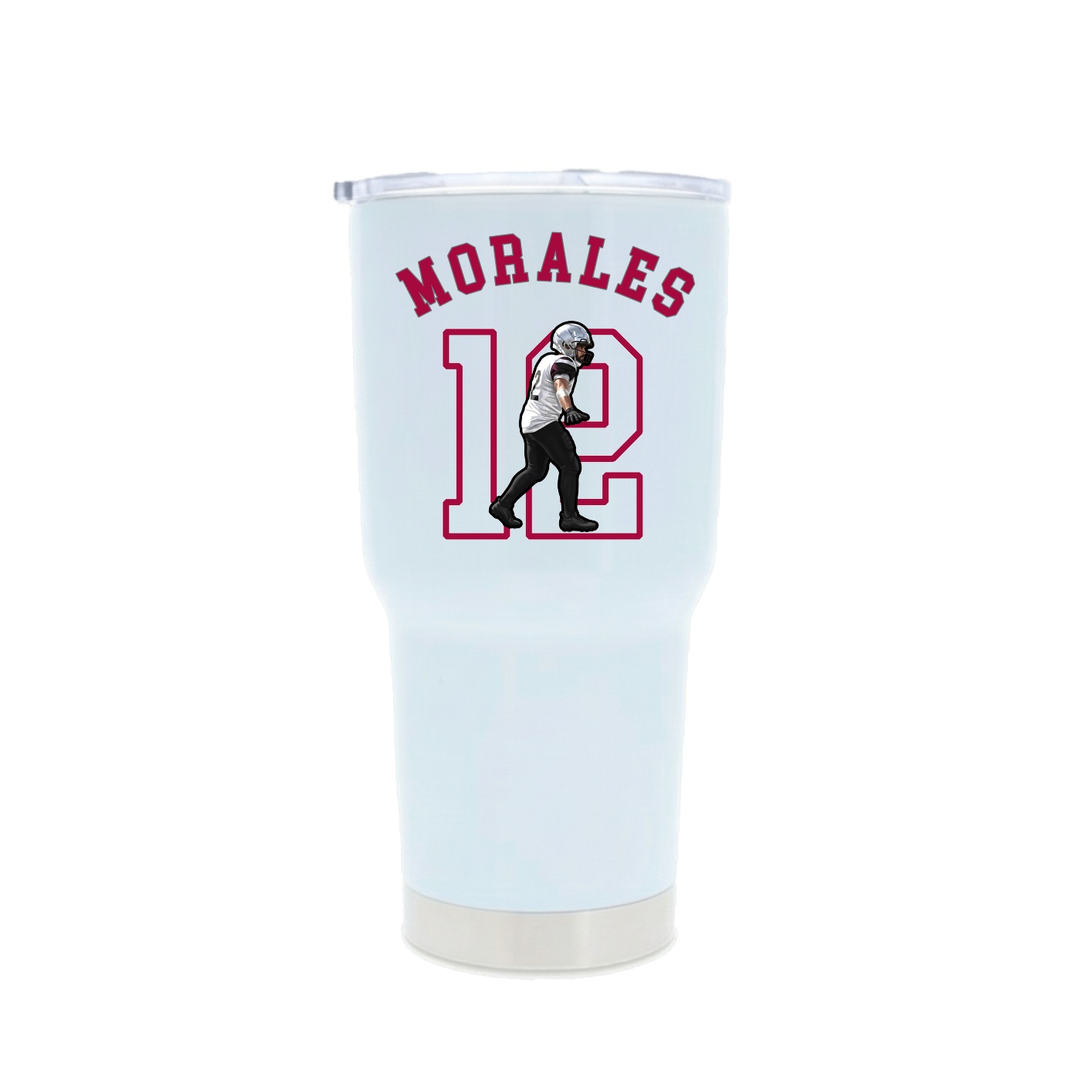 30oz Stainless Steel Tumbler — Shirsey Arch in White
