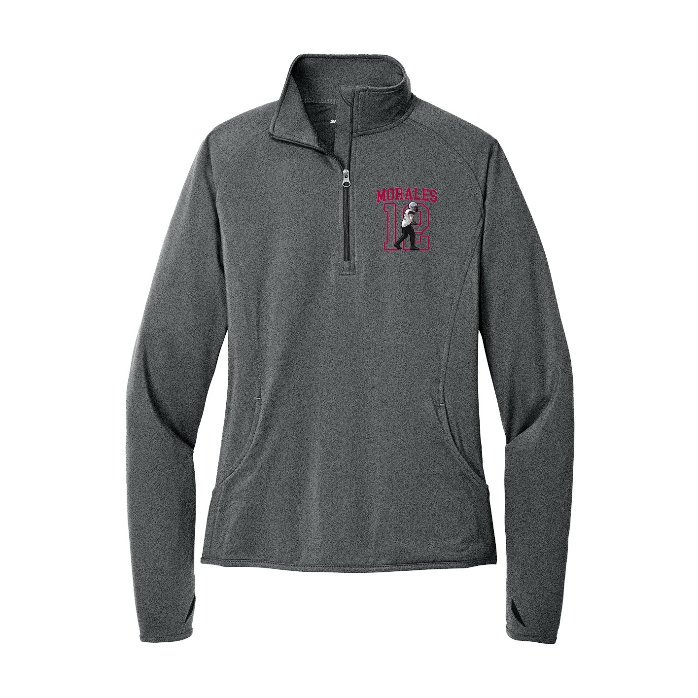 Women's Q-Zip Pullover — Shirsey in Grey