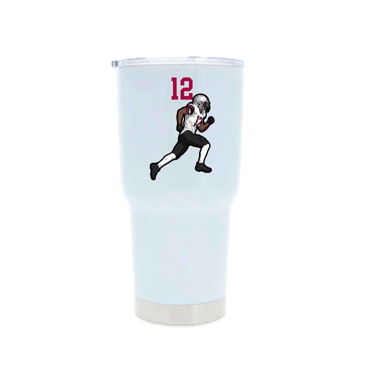30oz Stainless Steel Tumbler — Number Top in White