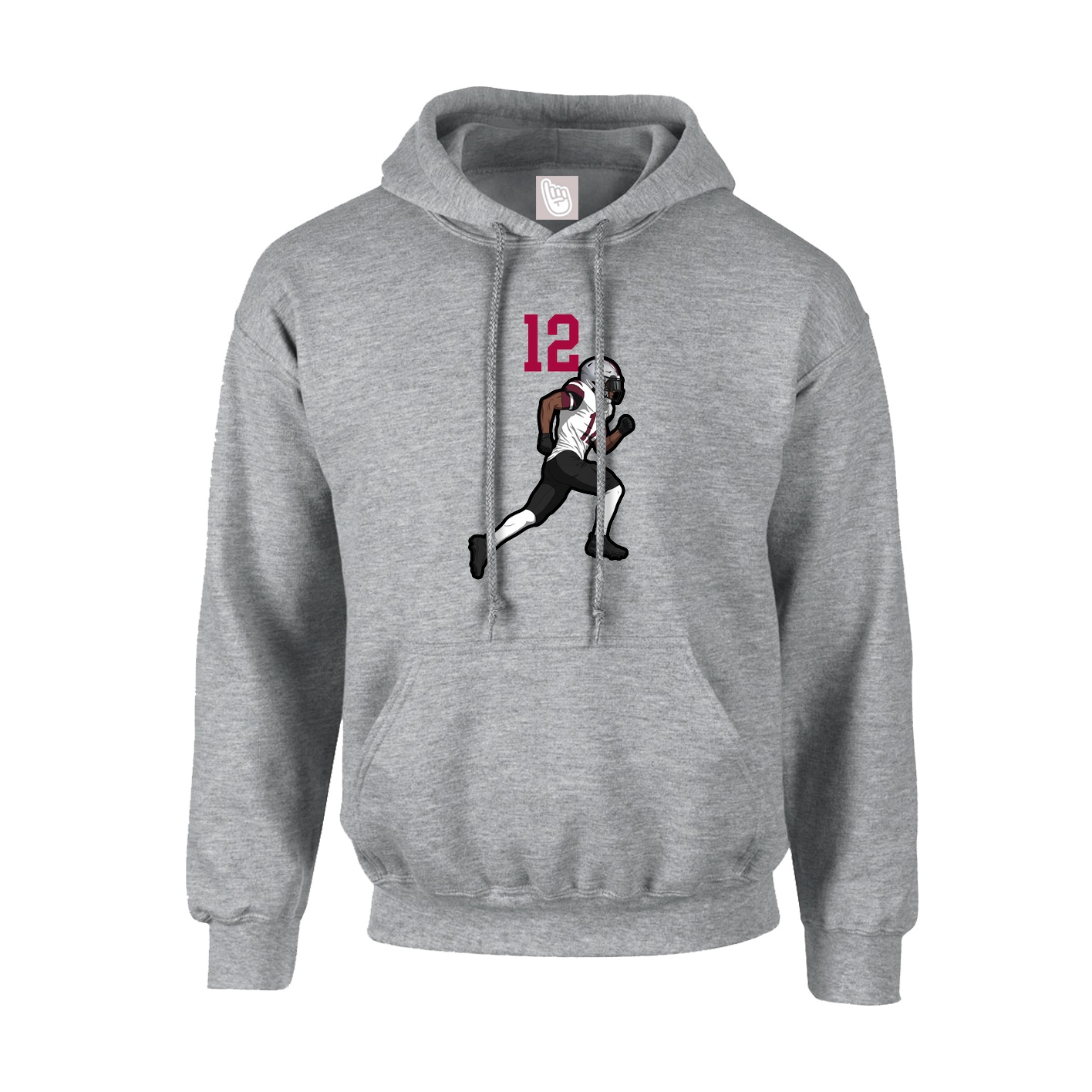 Hoodie — Number Top in Grey