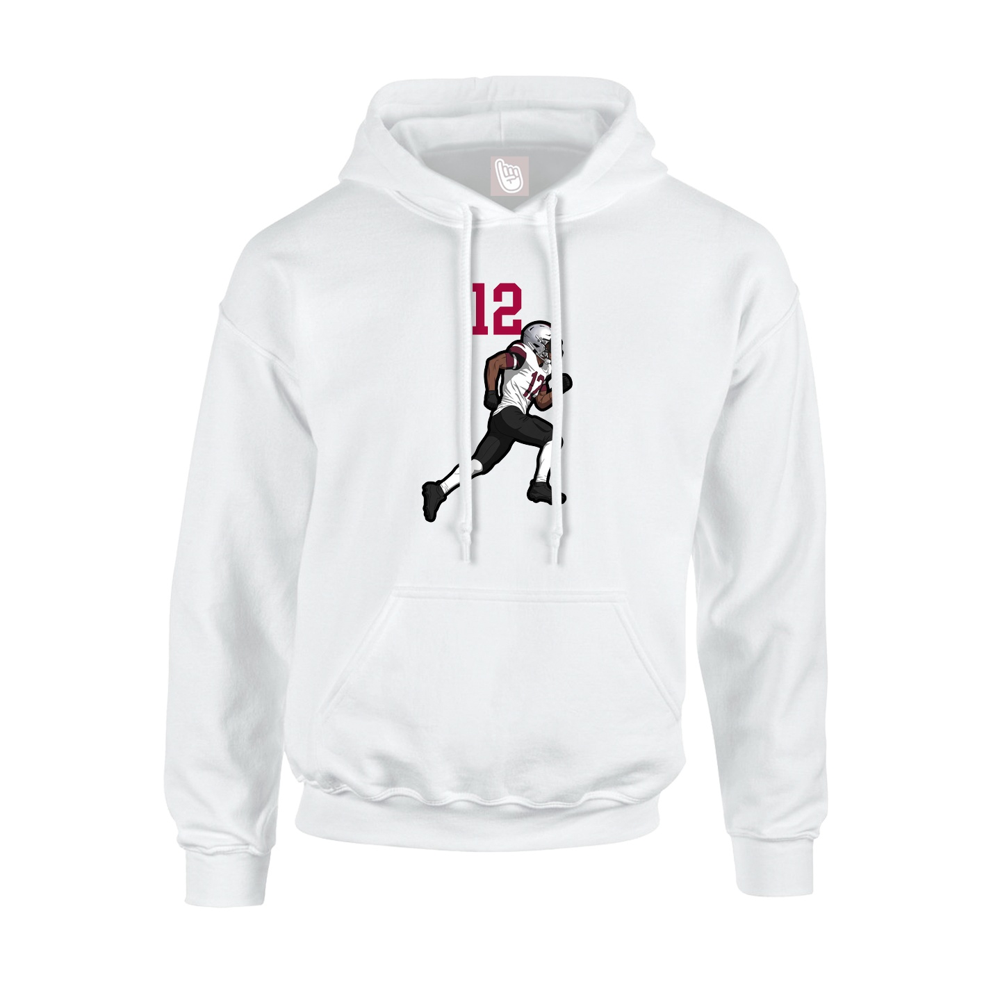 Hoodie — Number Top in White