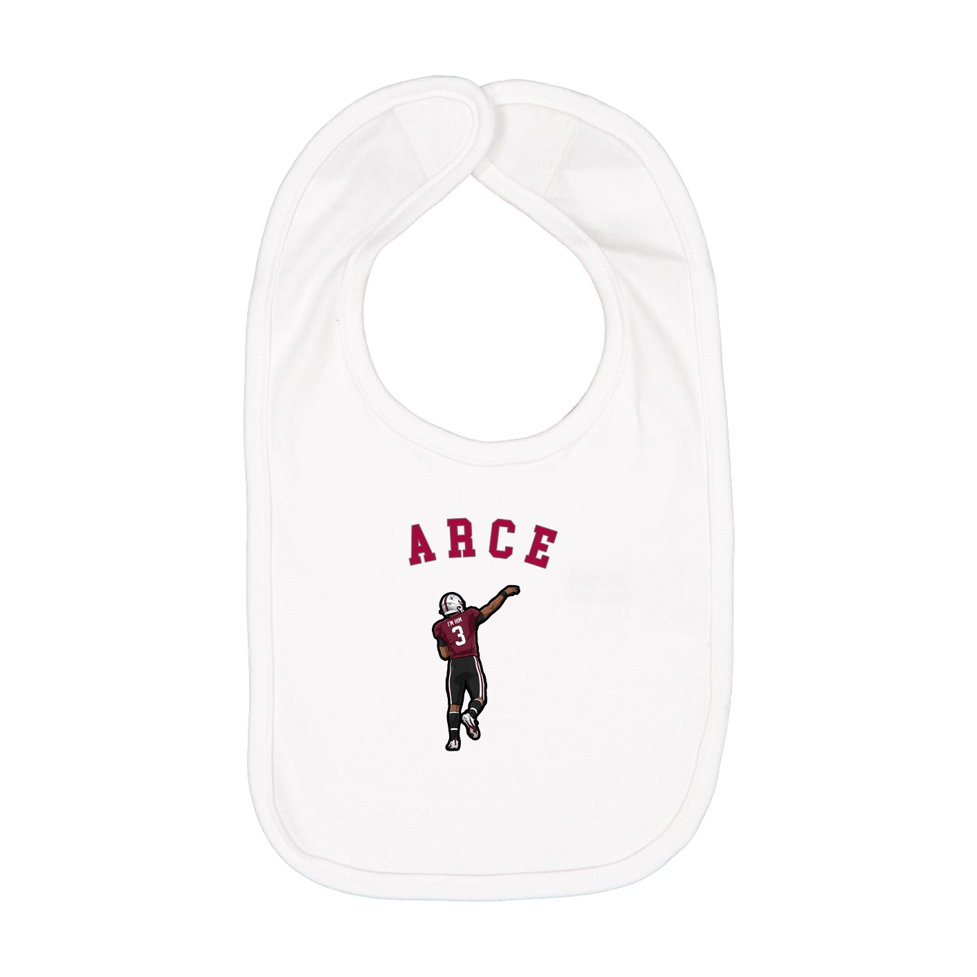 Infant Bib — Shirsey Arch in White