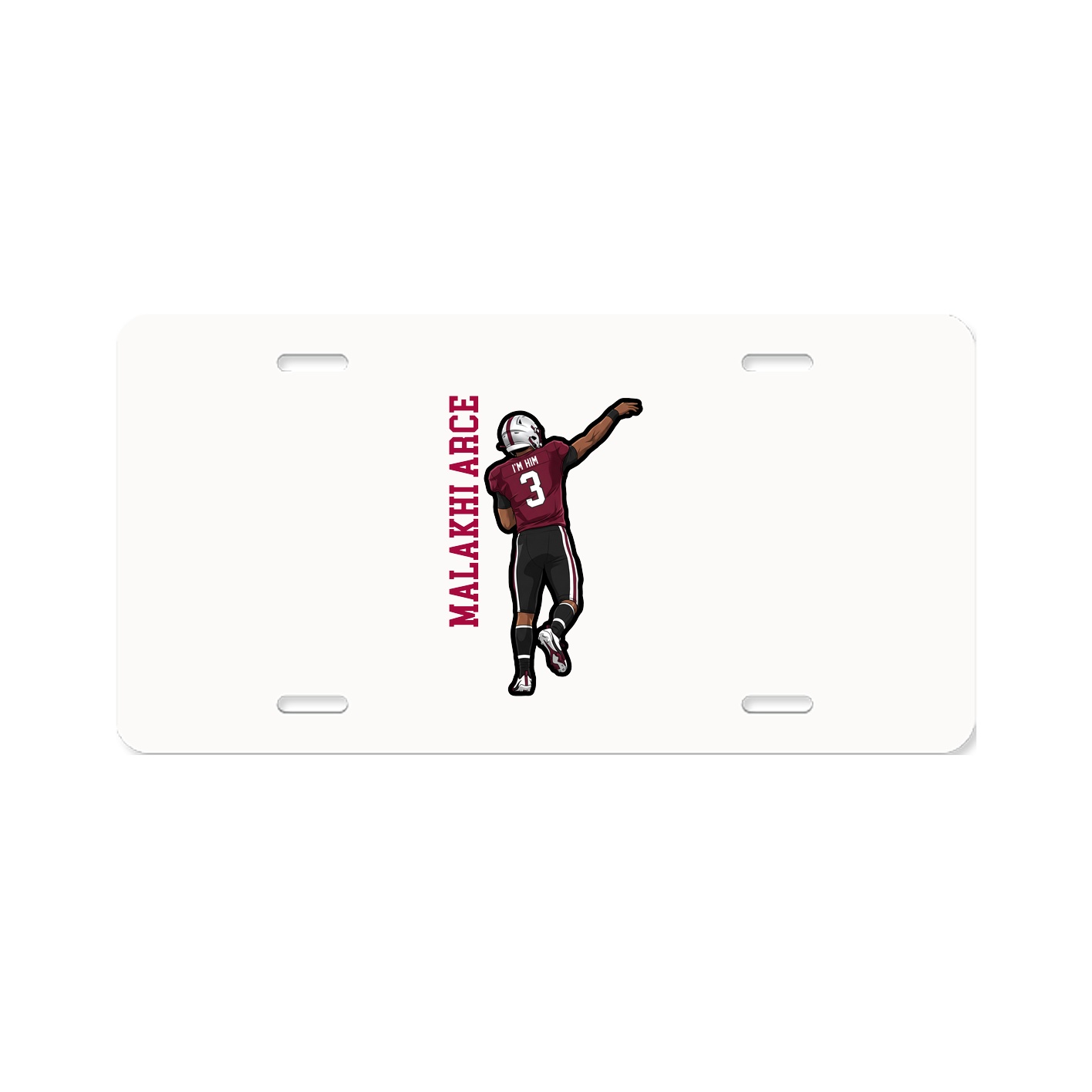 License Plate — Name Vertical in Classic