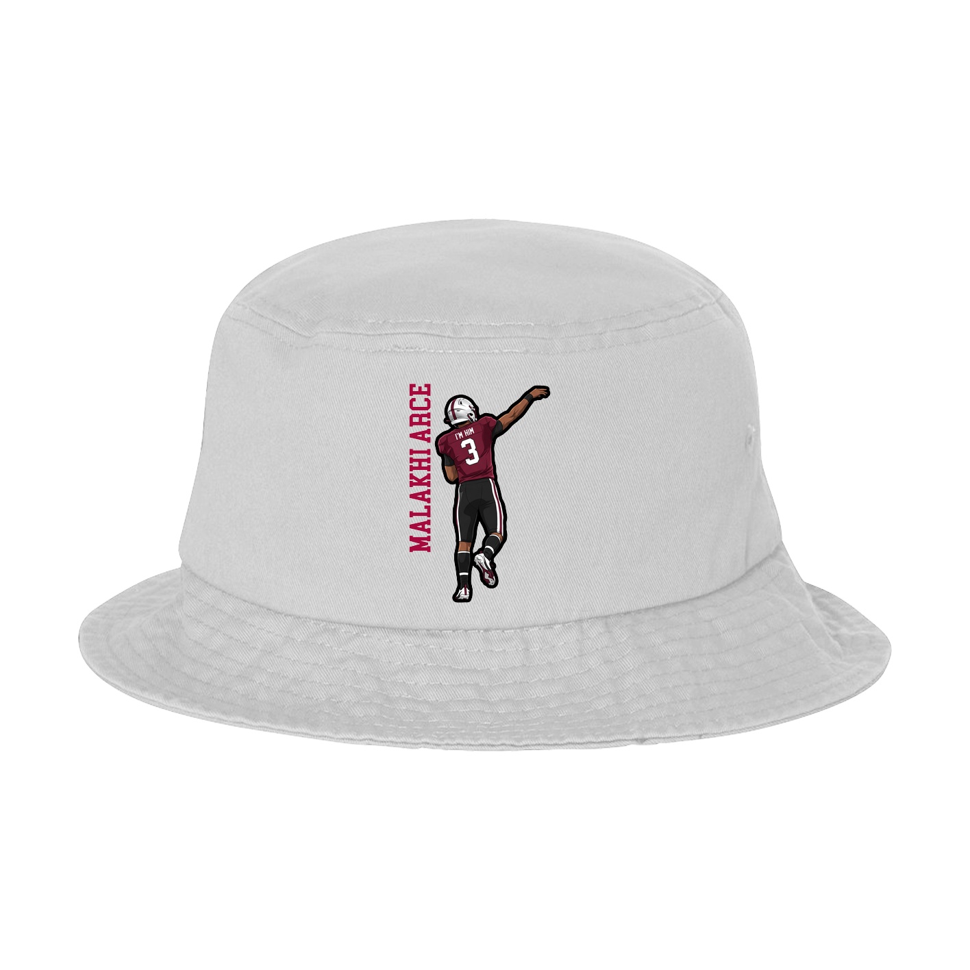 Bucket Cap — Name Vertical in White
