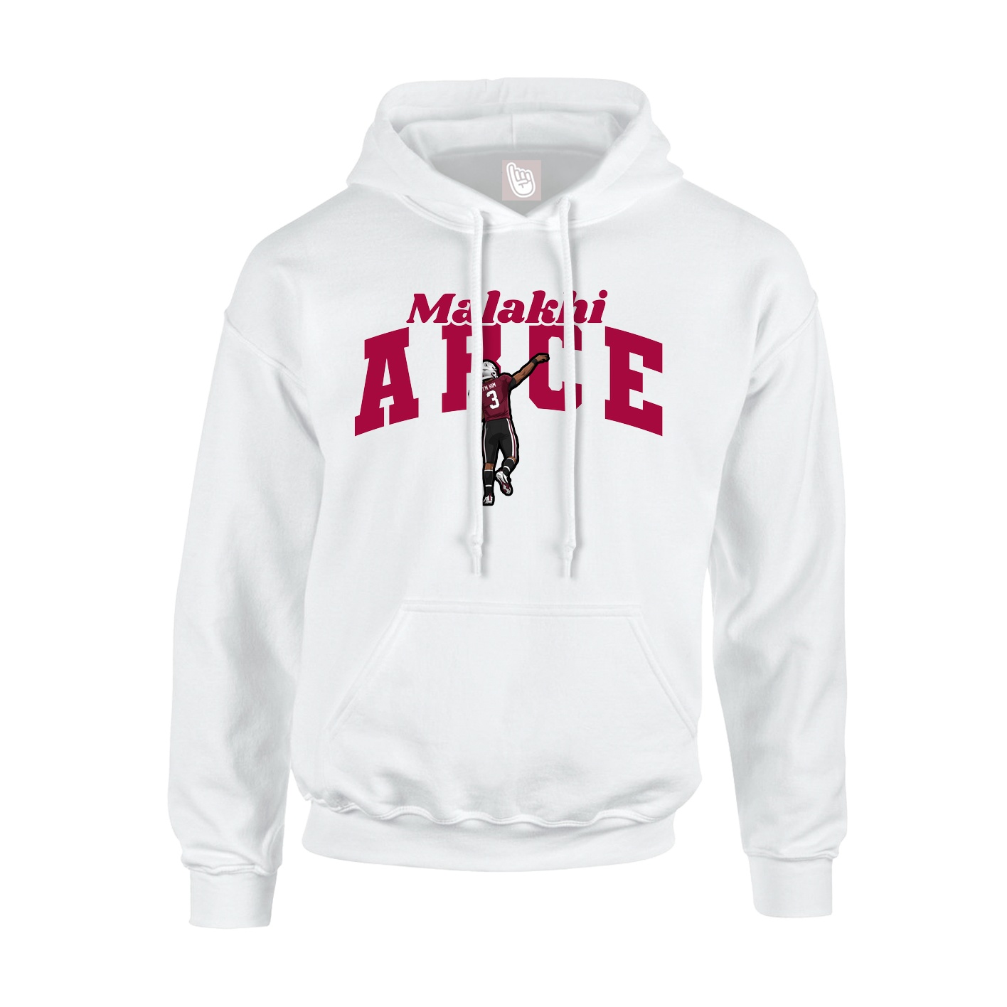 Hoodie — Signature Arch in White