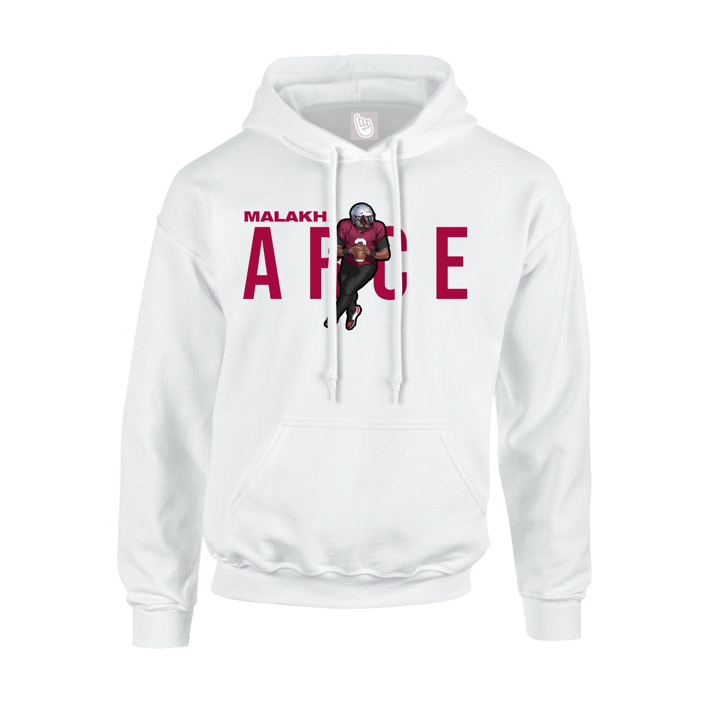Youth Hoodie — Player Name in White