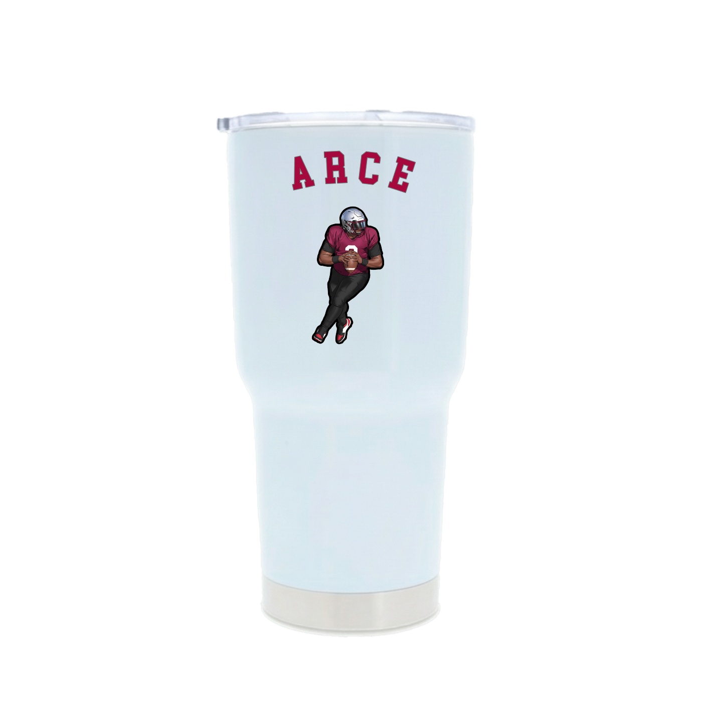30oz Stainless Steel Tumbler — Shirsey Arch in White