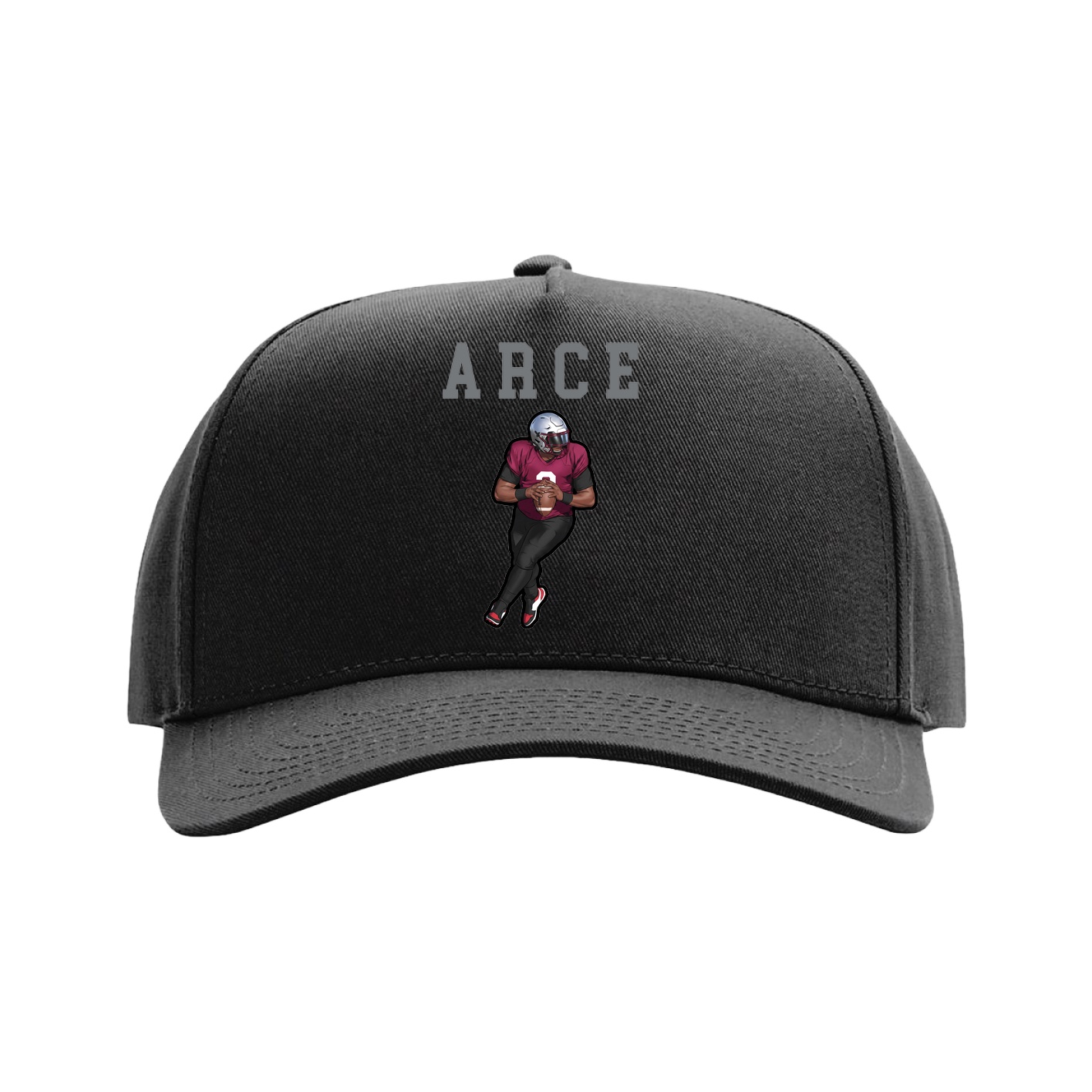 Full Fabric Five-Panel Champ Cap — Shirsey in Black