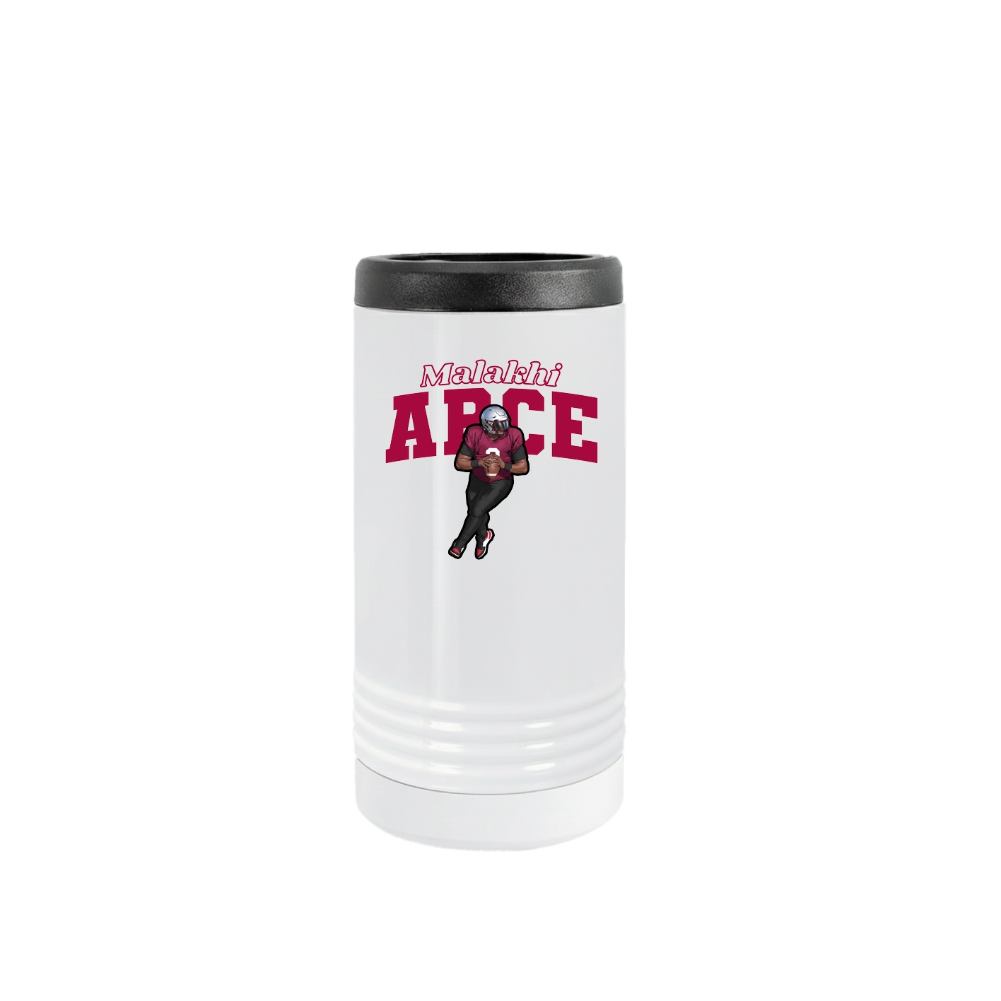 Slim Beverage Holder — Name Arch in White
