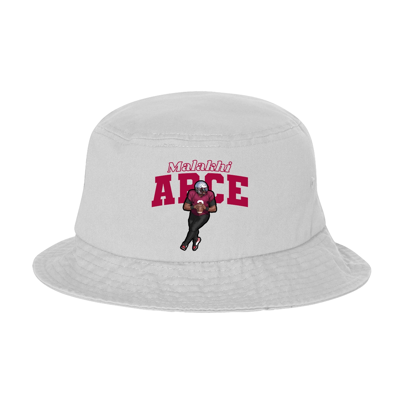 Bucket Cap — Name Arch in White