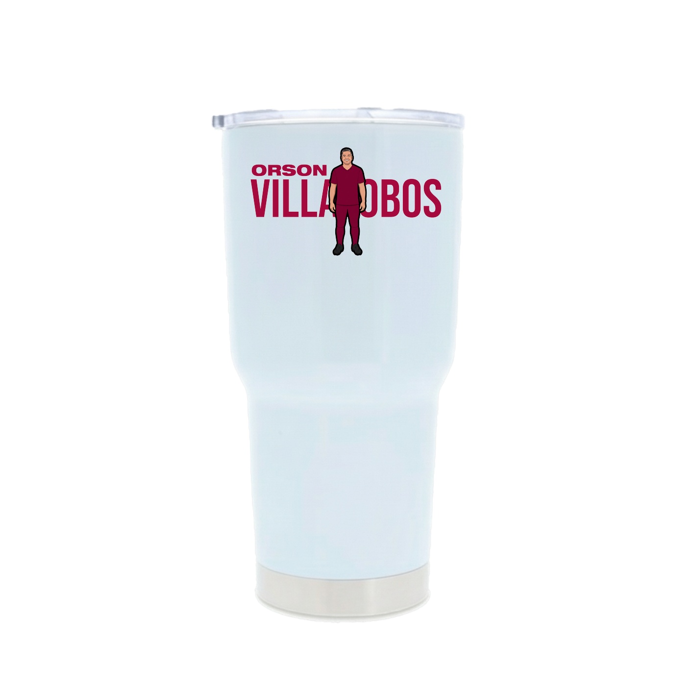 30oz Stainless Steel Tumbler — Player Name in White