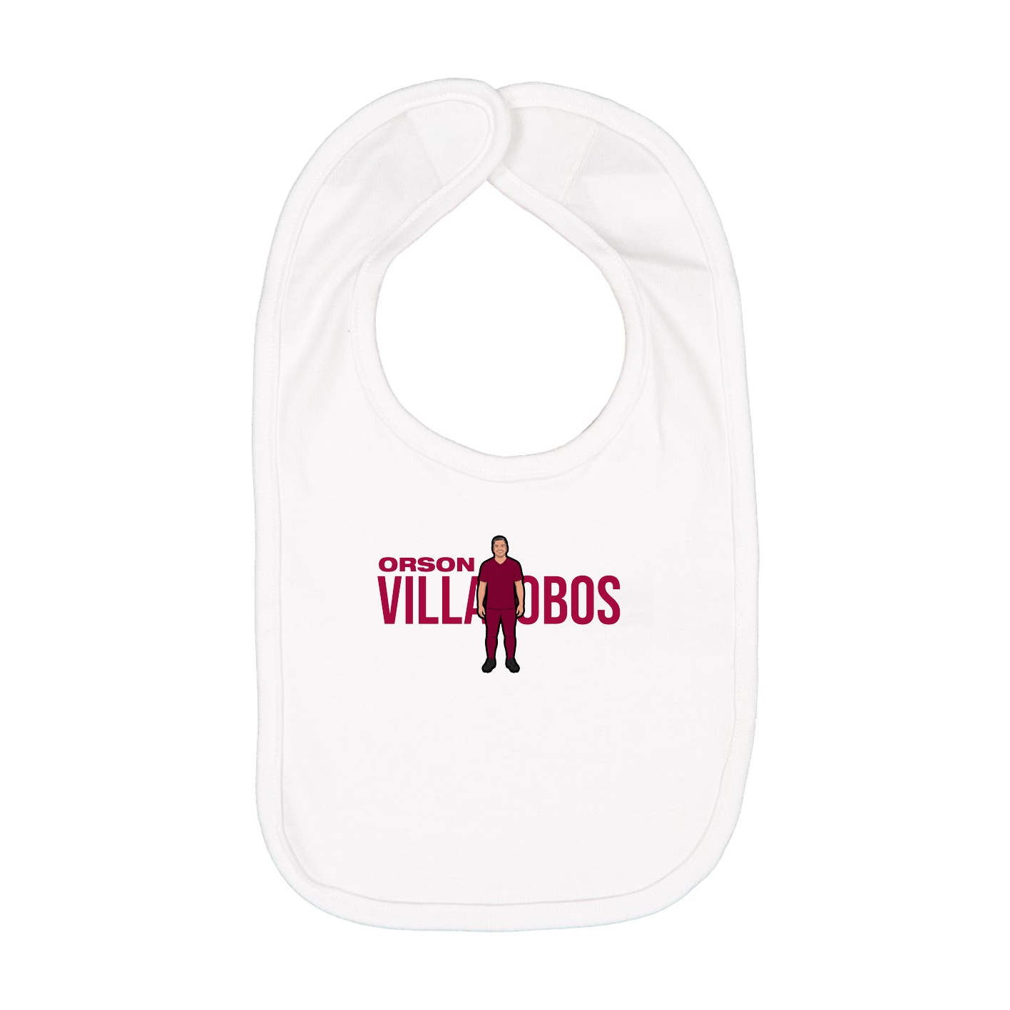 Infant Bib — Player Name in White
