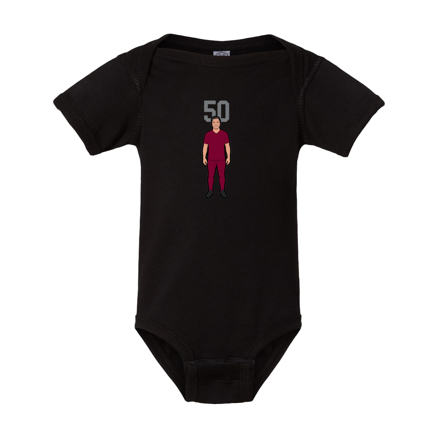 Baby Onesie — Number Top in Black