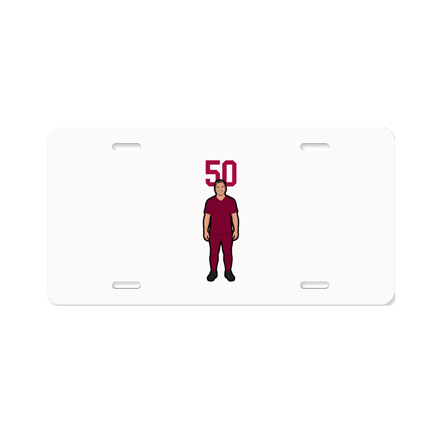 License Plate — Number Top in Classic