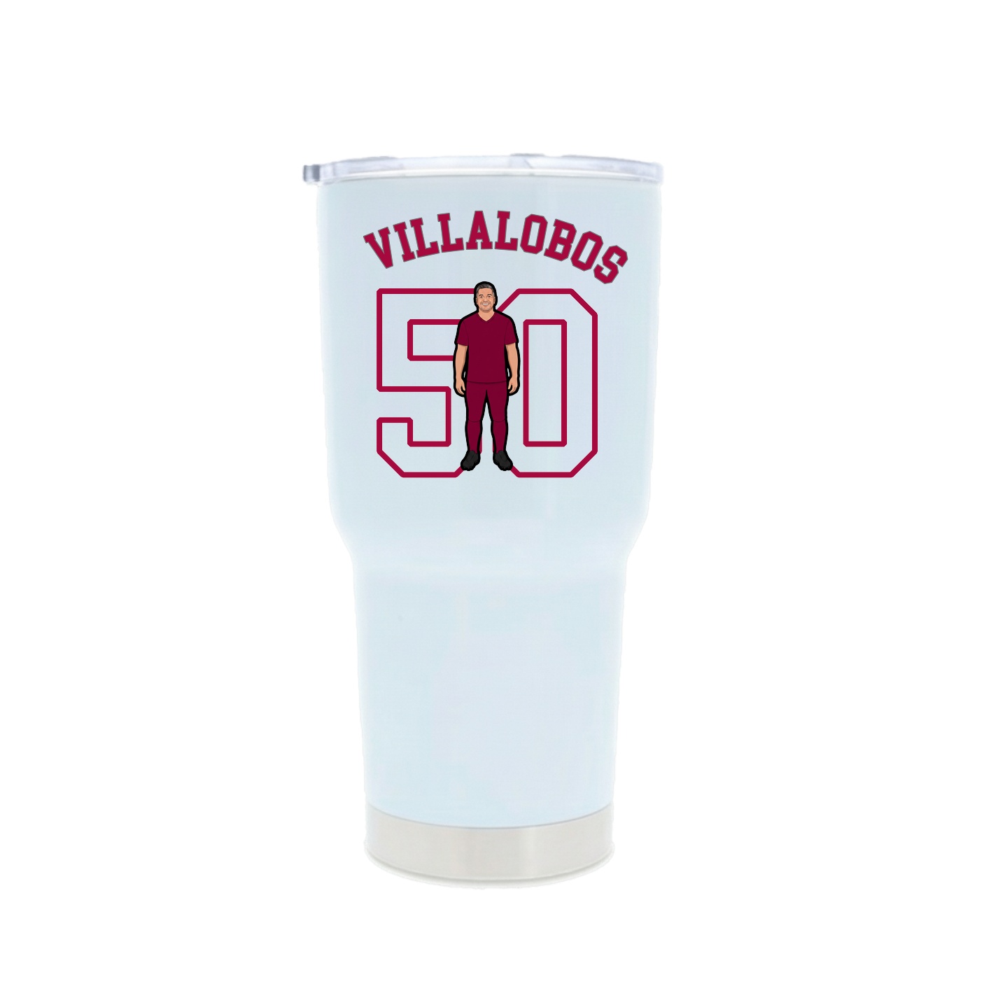 30oz Stainless Steel Tumbler — Shirsey Arch in White