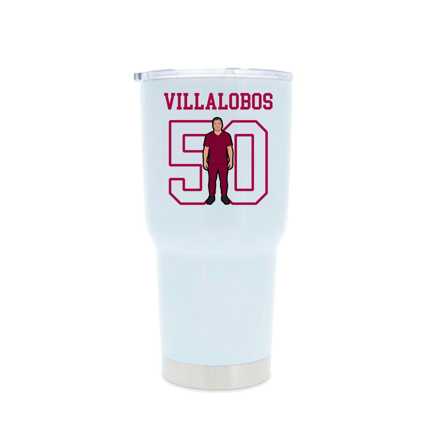 30oz Stainless Steel Tumbler — Shirsey in White