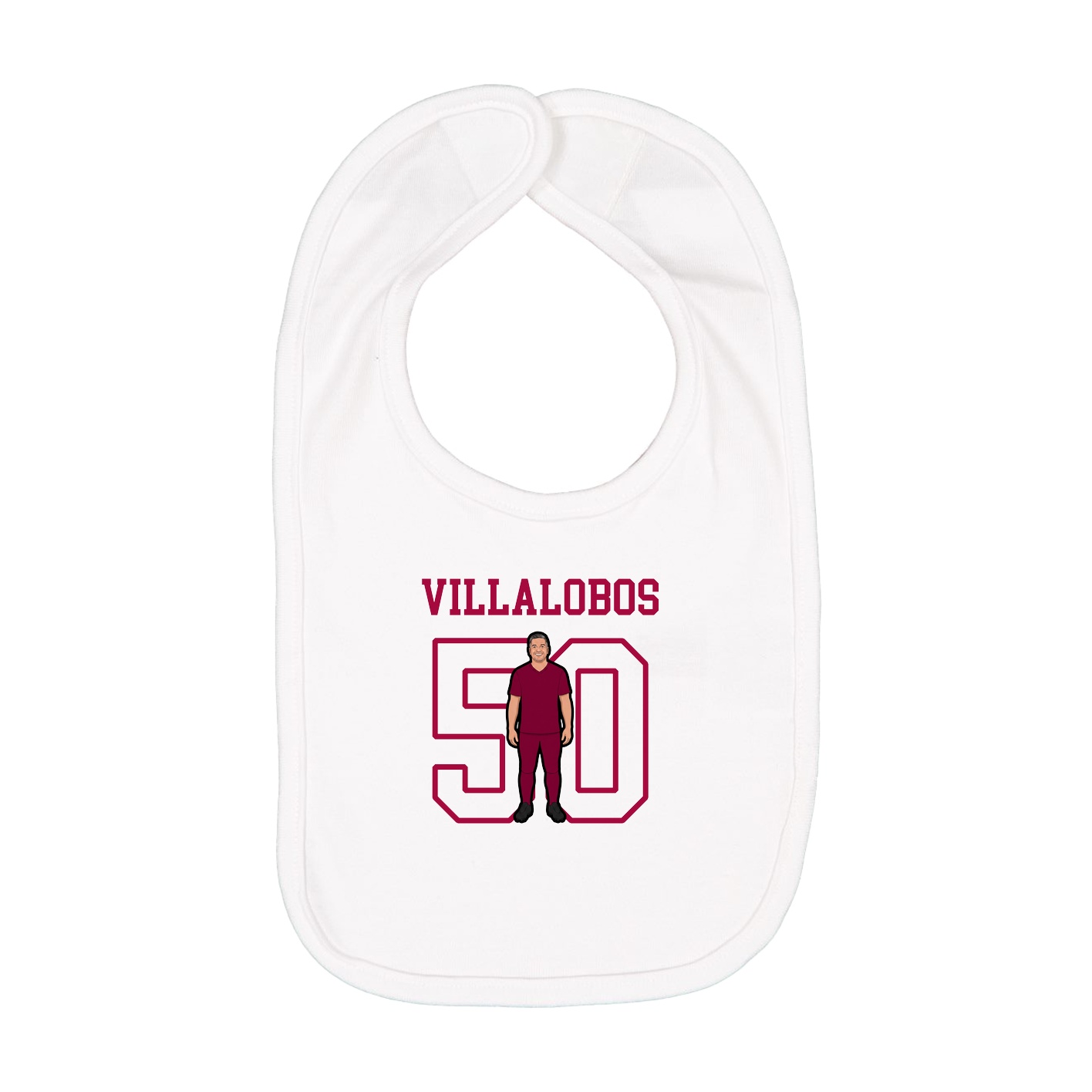 Infant Bib — Shirsey in White