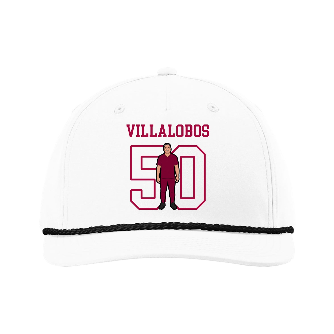 Five-Panel Classic Rope Cap — Shirsey in White