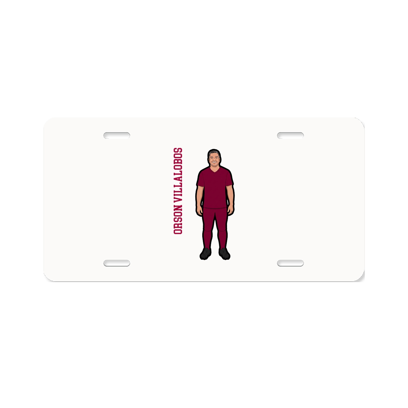 License Plate — Name Vertical in Classic